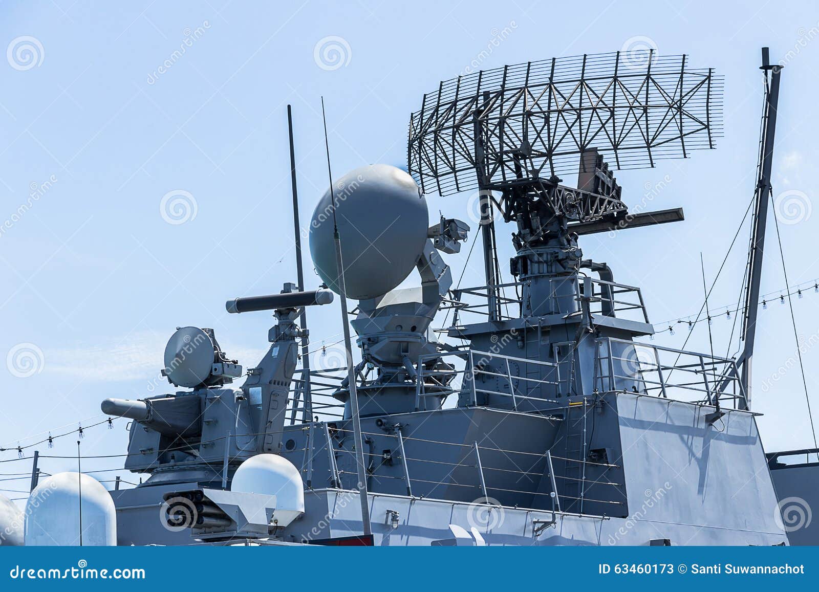 Communication Tower on the Battleship Stock Image Image of aircraft, main 63460173