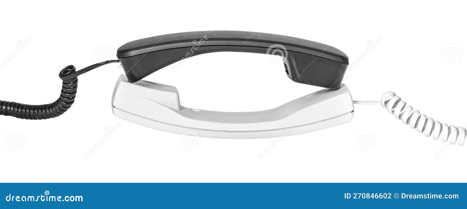 Communications Concept. Two Telephone Handsets. Png Transparent Stock