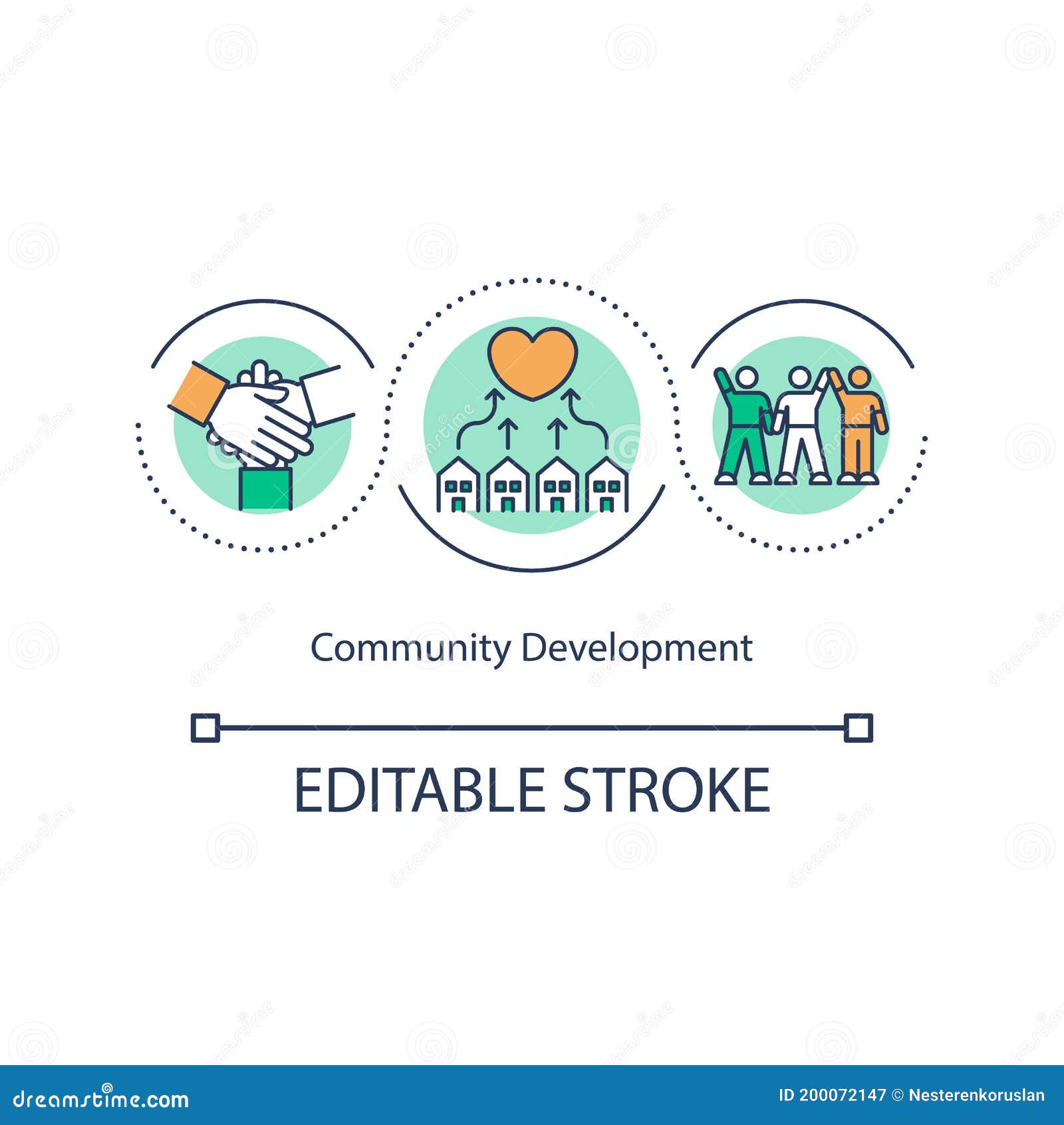 community development concept icon