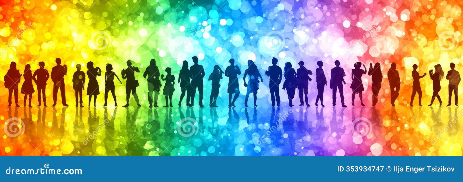 community, unity, and joy a vibrant silhouette celebration of diversity and inclusion in action