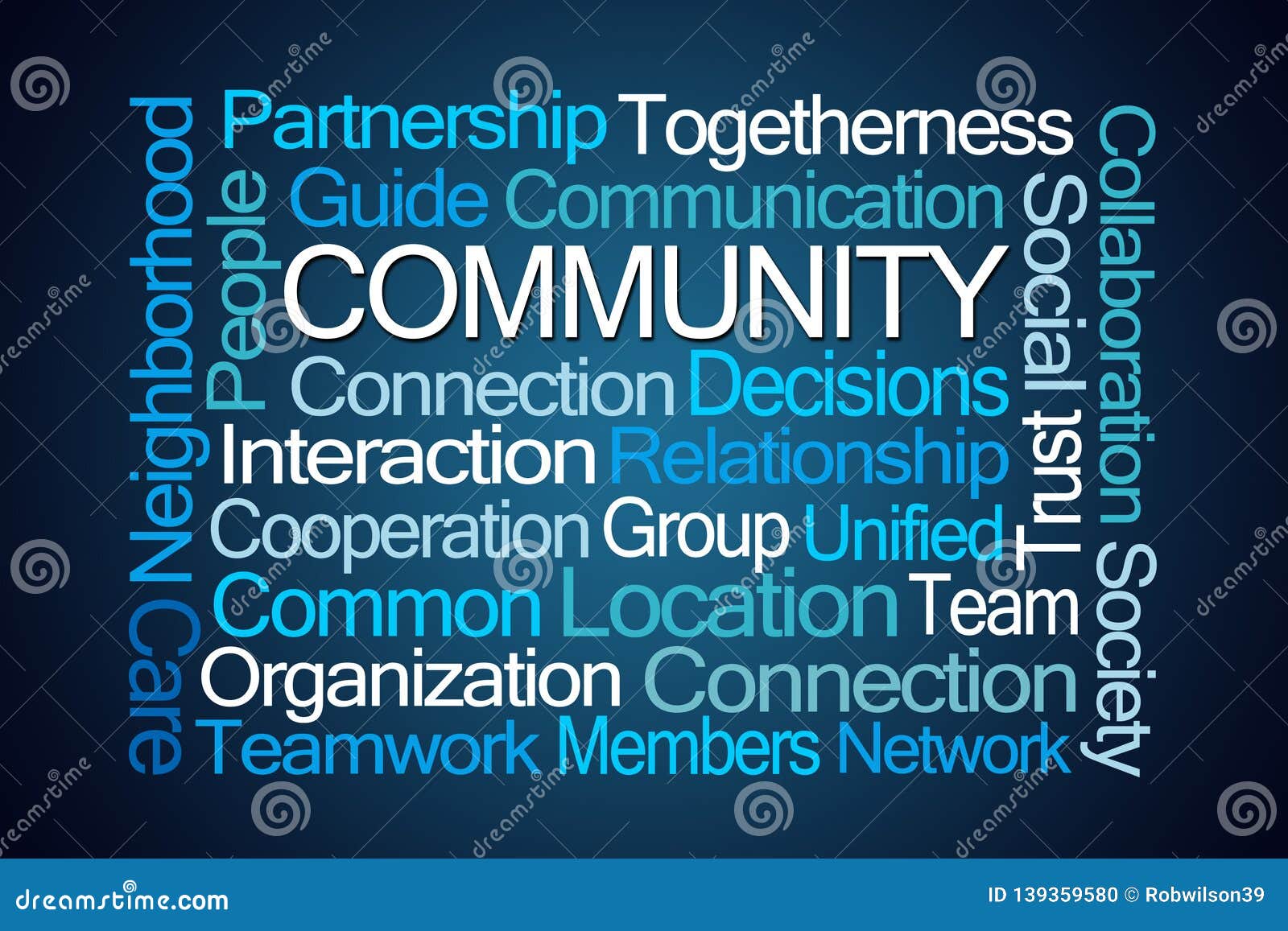 Community Word Cloud stock illustration. Illustration of neighborhood 139359580