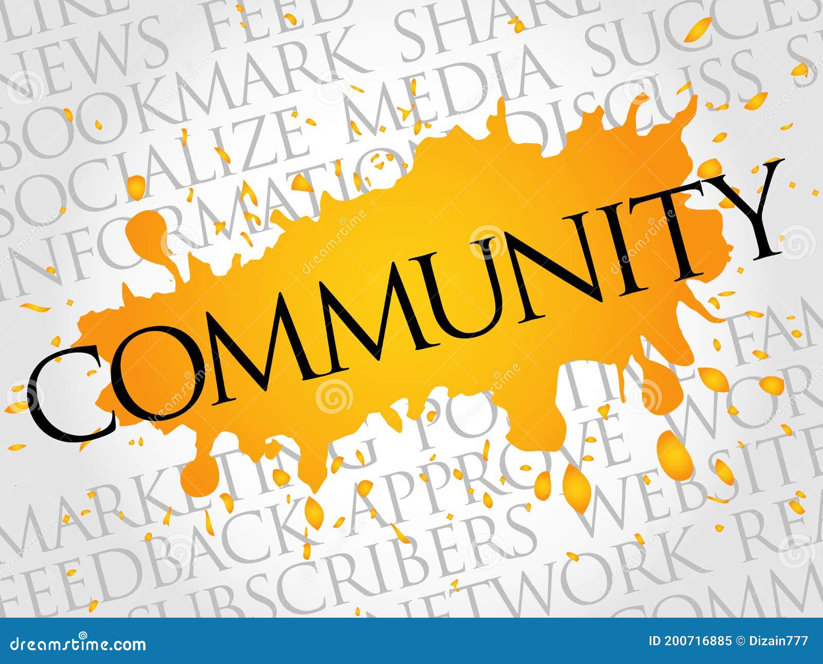 Community word cloud stock illustration. Illustration of people 200716885