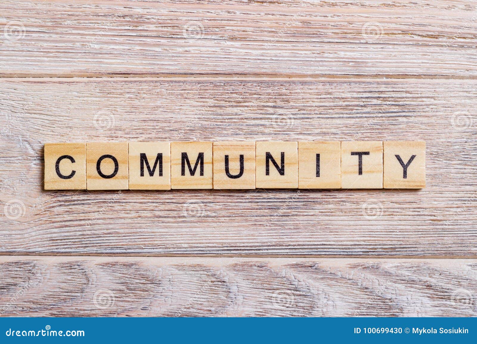 Community Word in Wooden Cube on a Wooden Background Stock Photo Image of power, hope 100699430