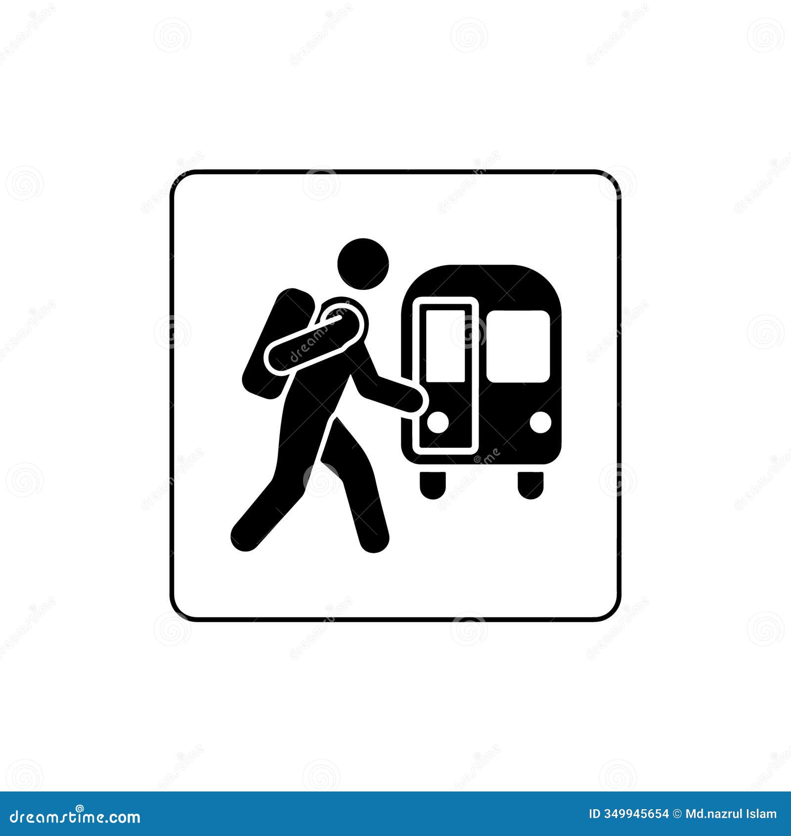 commuting or traveling public transport icon