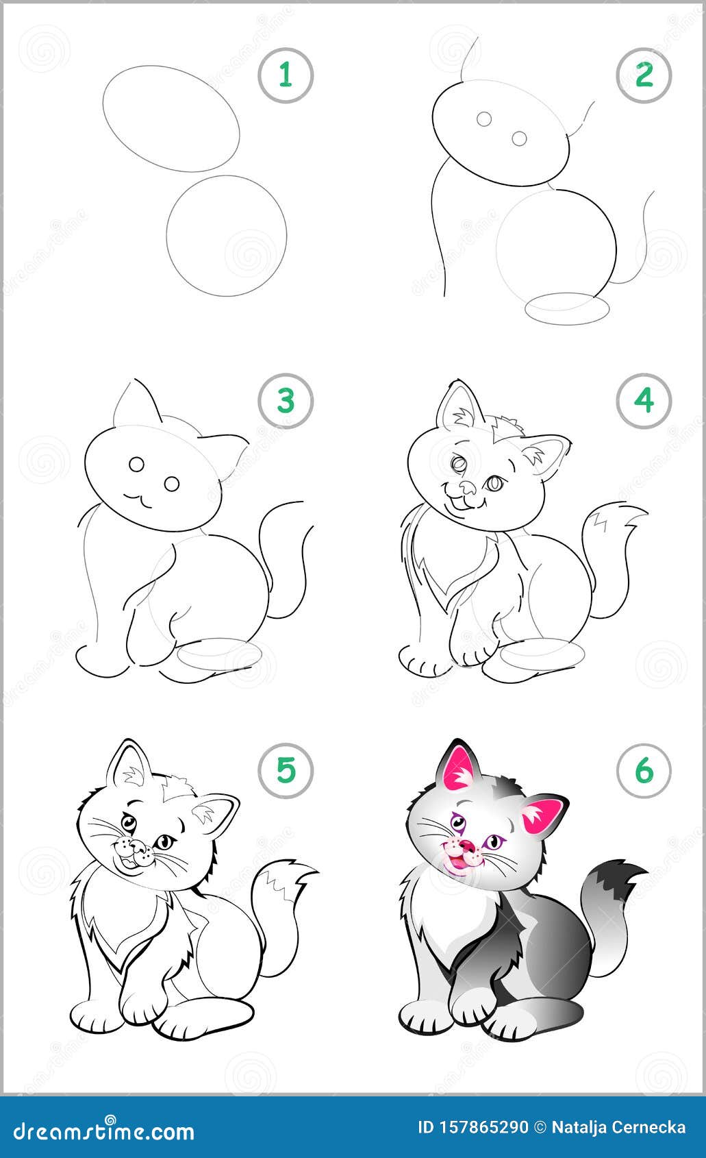 COMO DESENHAR UM GATINHO FOFO 