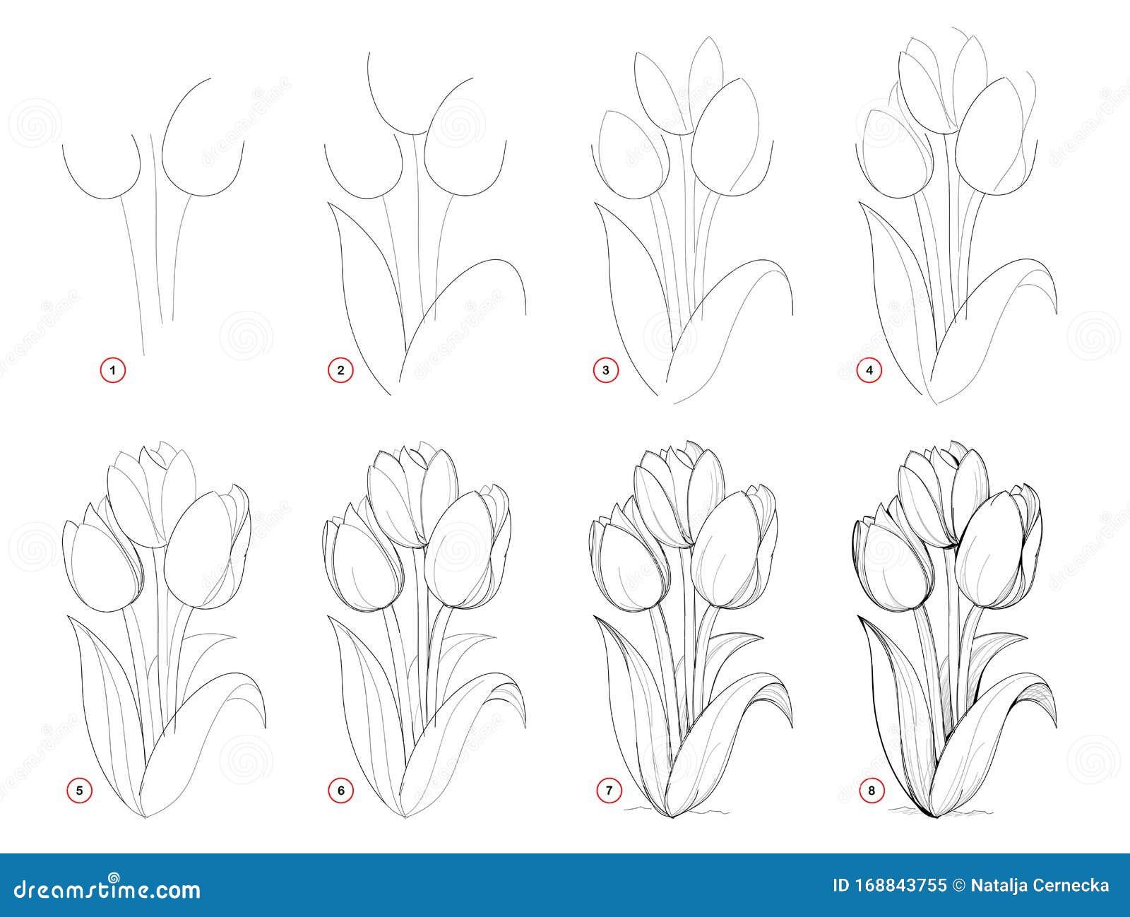 COMO DESENHAR UM BUQUÊ DE FLORES