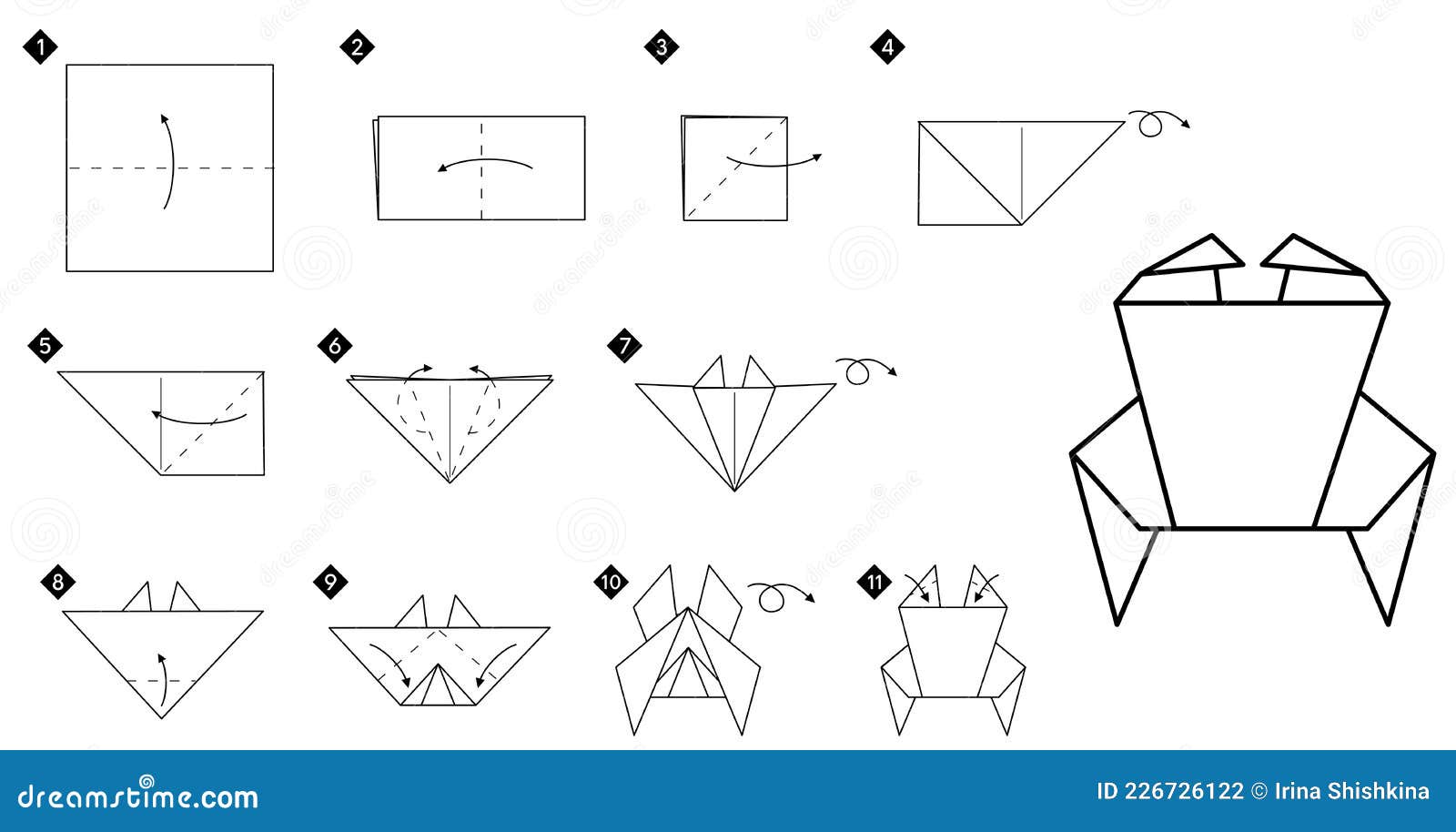 Instruções Passo a Passo Como Fazer a Origâmi Um Macaco (cara) Ilustração  do Vetor - Ilustração de vetor, dobrado: 72168632