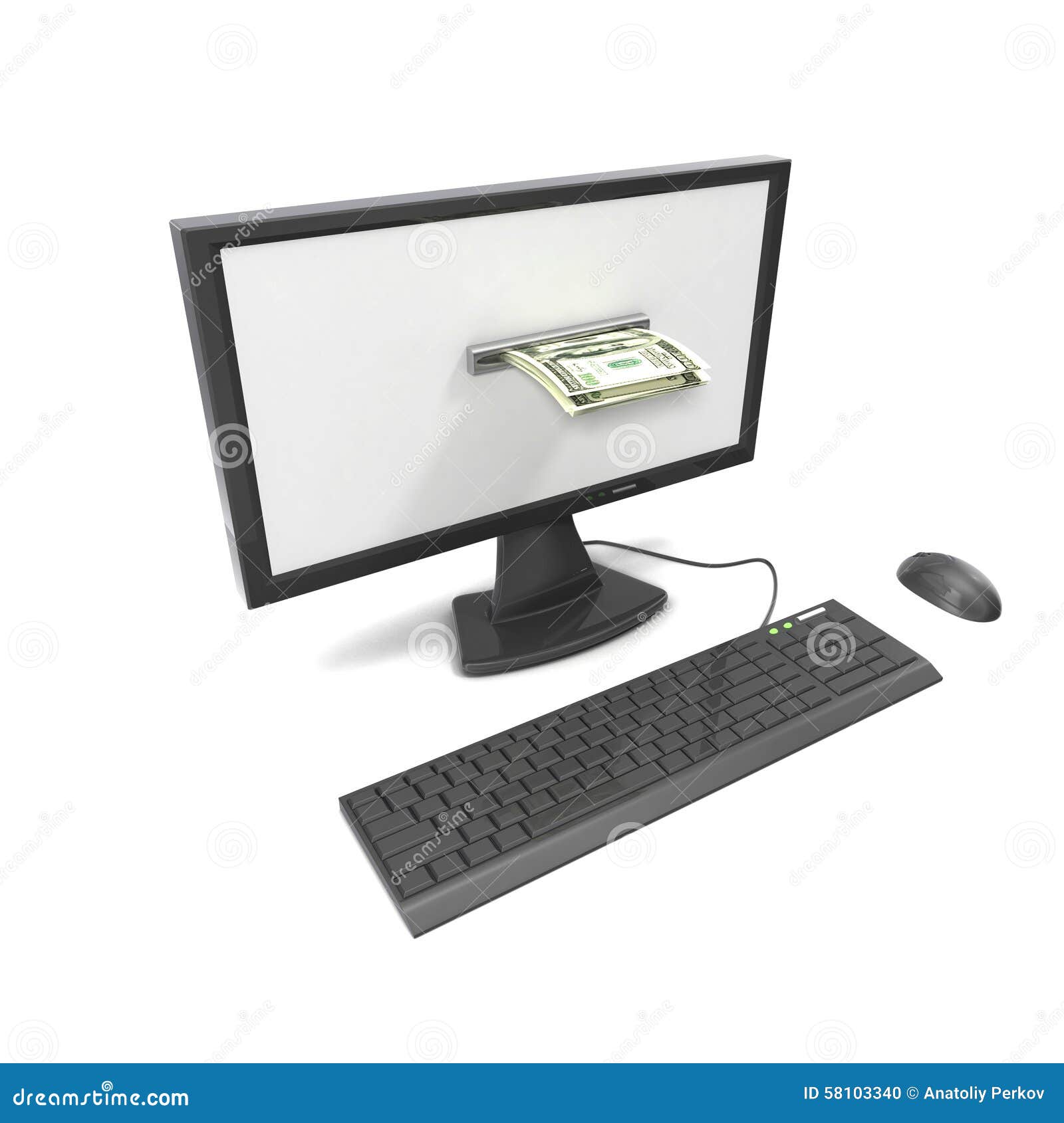 Comp. Лоснистый компьютер на белой предпосылке, можно использовать для онлайн оплат или займов через интернет, и работы на интернете