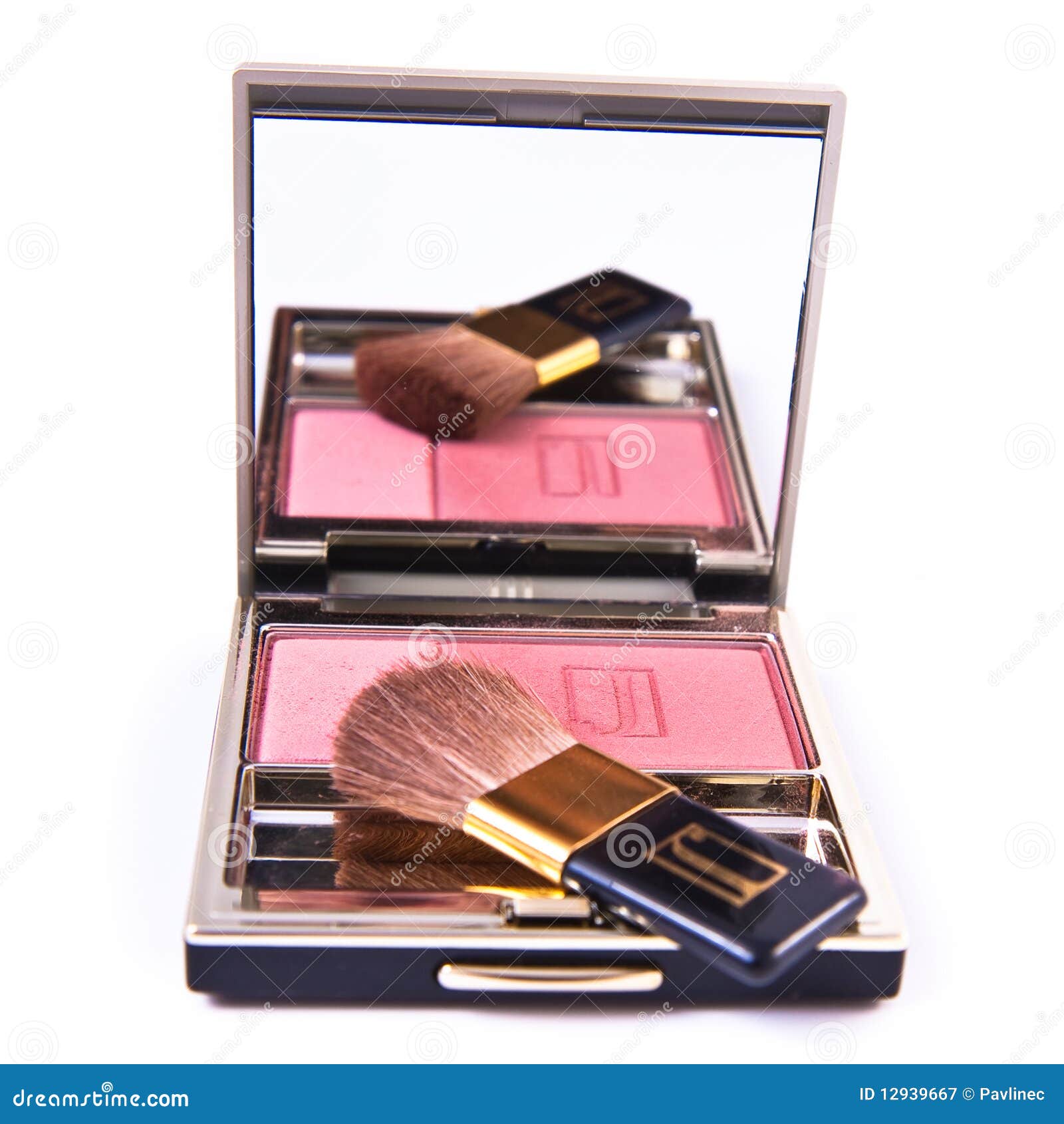 Compact blush stock image. Image of paint, cosmetic, pink 12939667