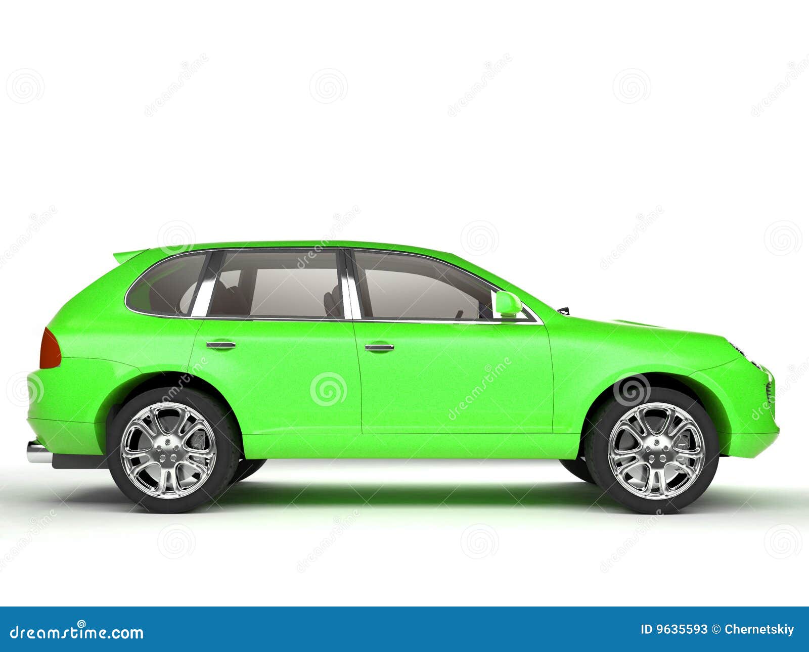 Compact Bright Green SUV Side View Editorial Stock Photo Image 9635593