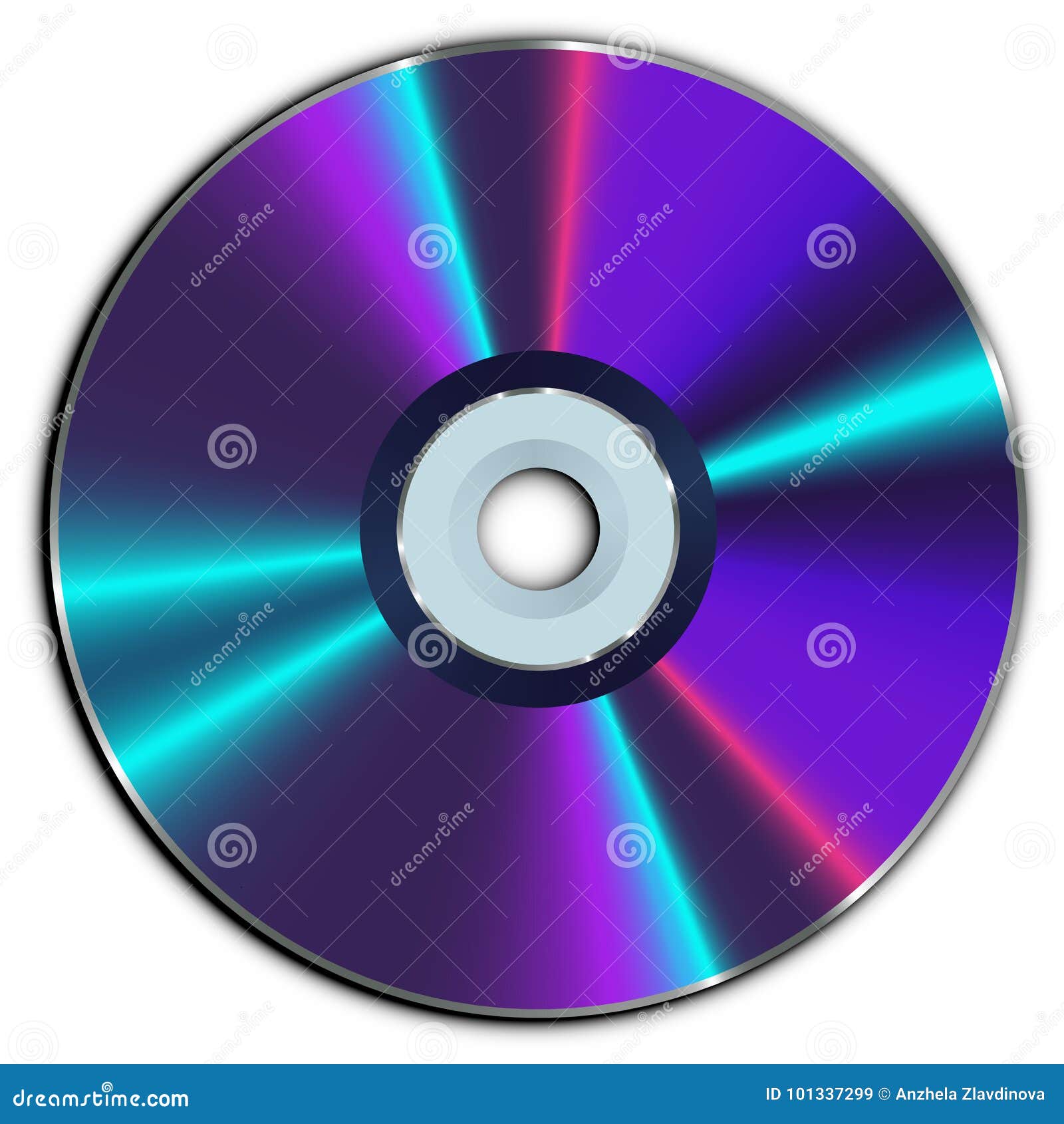 Compact CD or DVD disc stock vector. Illustration of color - 101337299