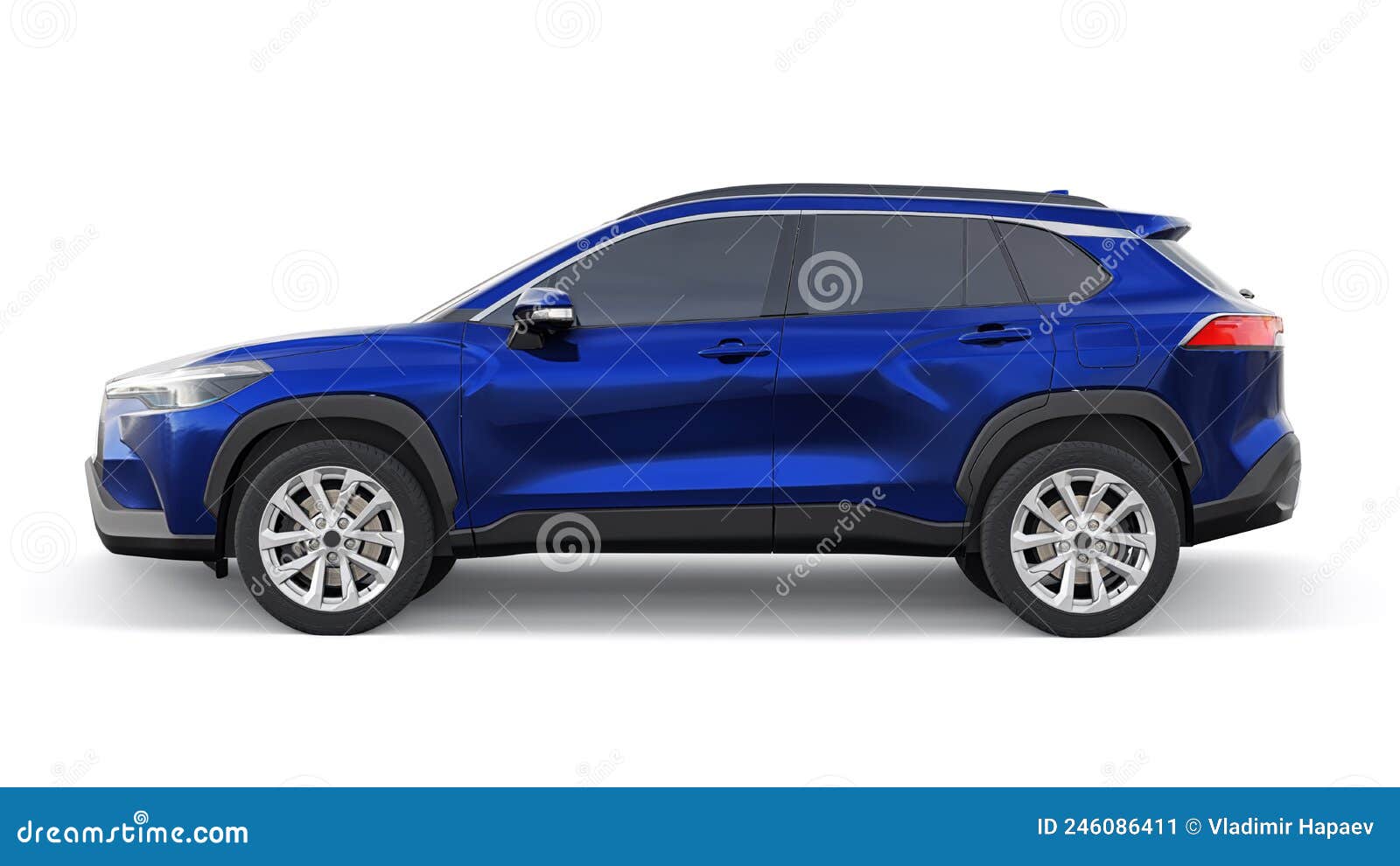 Compact Dark Blue SUV with a Hybrid Engine and Four-wheel Drive for the ...