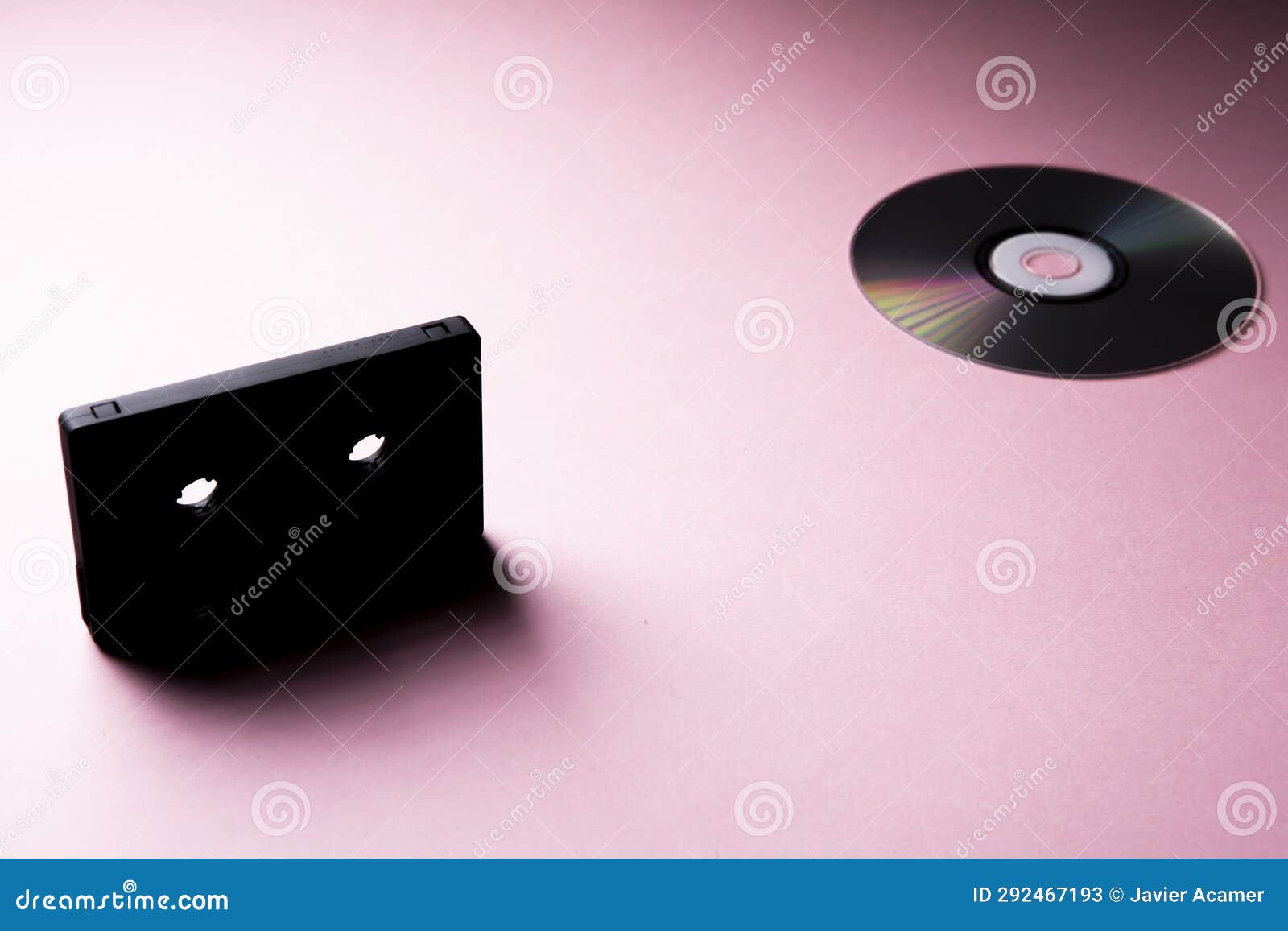 Compact Disc and Cassette Tape Stock Image Image of vintage, obsolete