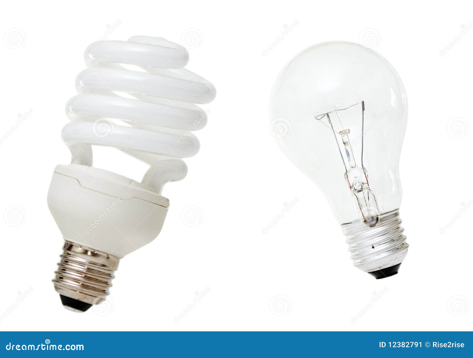 compact fluorescent lamp & incandescent bulb