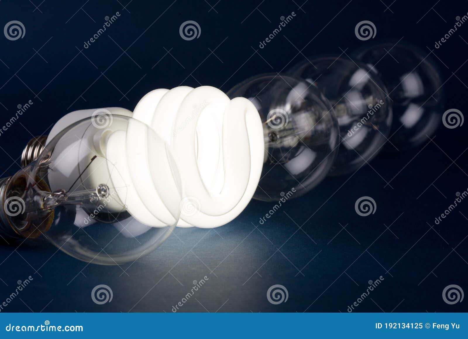 Compact Fluorescent Light Bulb Stock Image Image of glowing