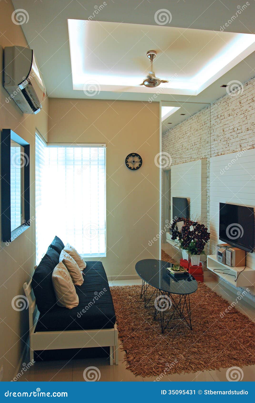 A Compact Living  Room  Design  Stock Image Image 35095431