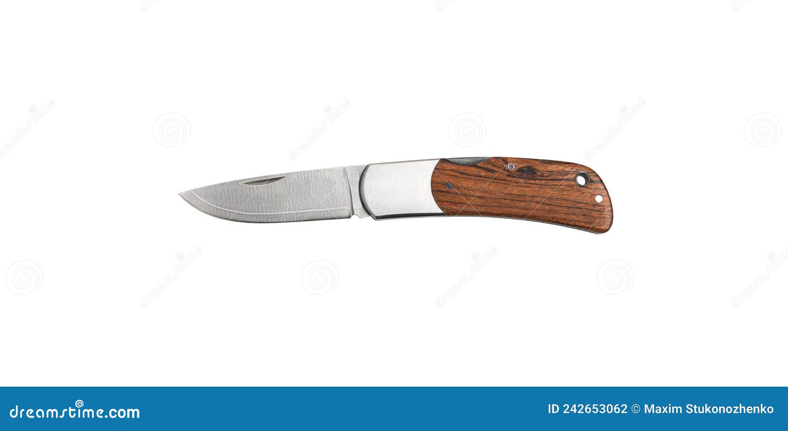 Compact Metal Sharp Knife with a Folding Blade. Pocket Folding Knife