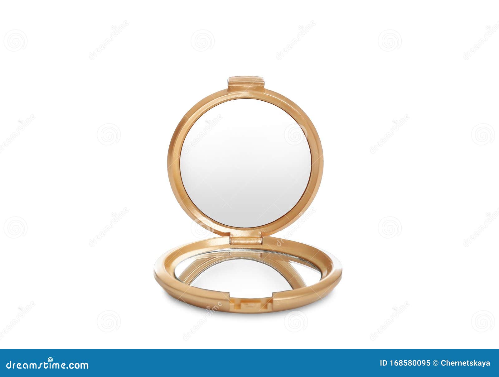 Compact Small Open Mirror Isolated Stock Image - Image of luxury ...