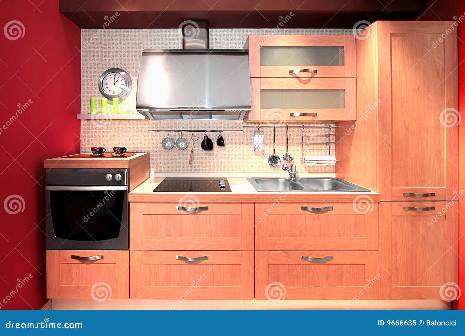 Compacte keuken royalty vrije stock foto afbeelding: 9666635