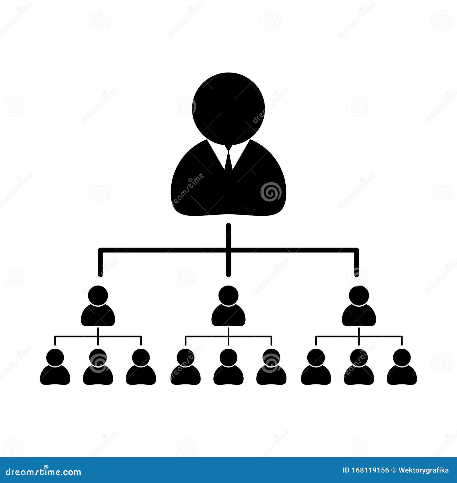 Company Chartstructure Isolated White Background Organization