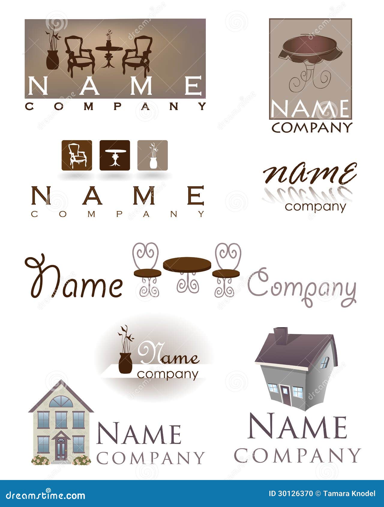 Home Design Furniture Logo Stock Photo - Image: 30126370