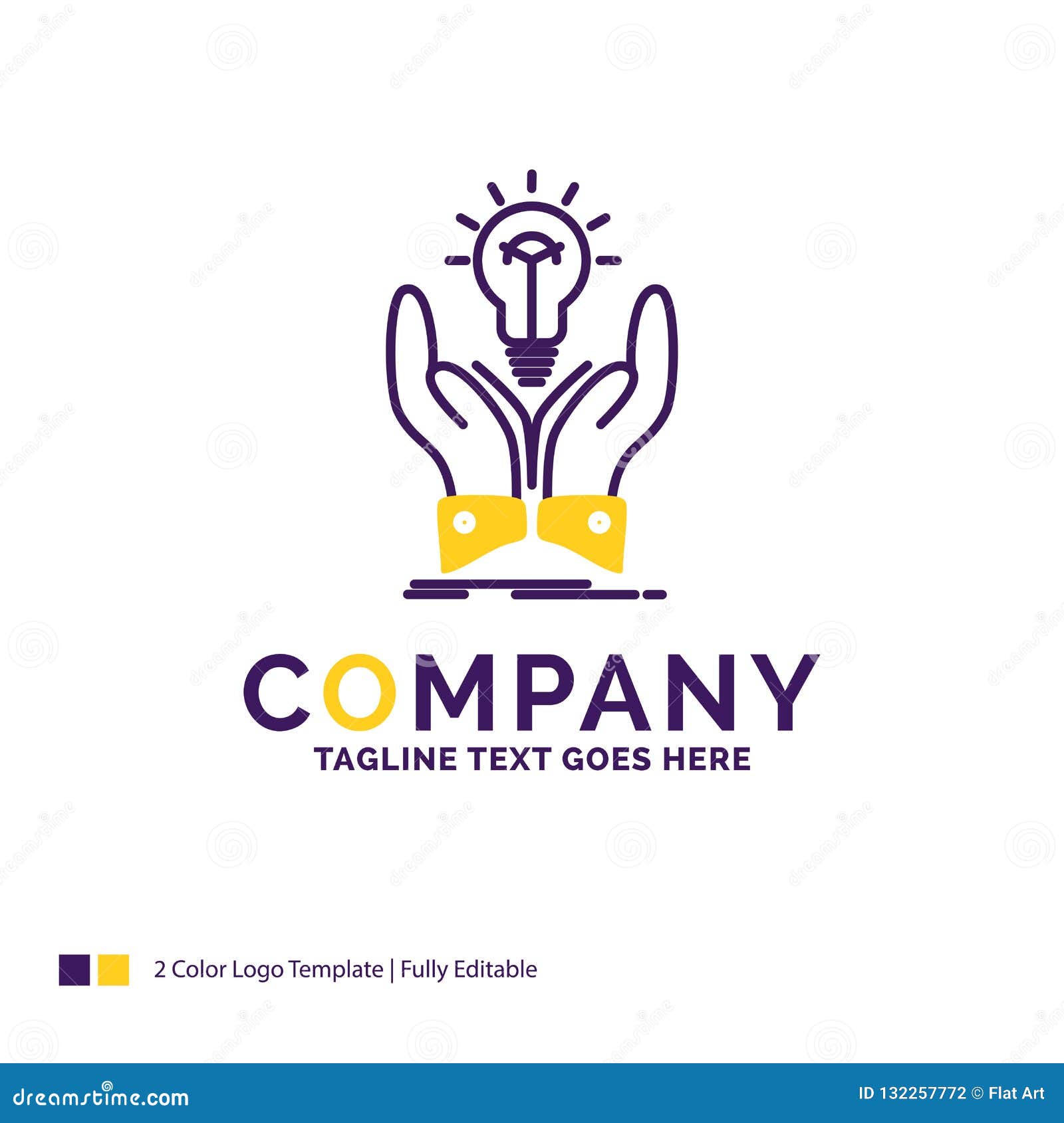 Company Name Logo Design For Idea Ideas Creative Share Hands Stock Vector Illustration Of Office Solution