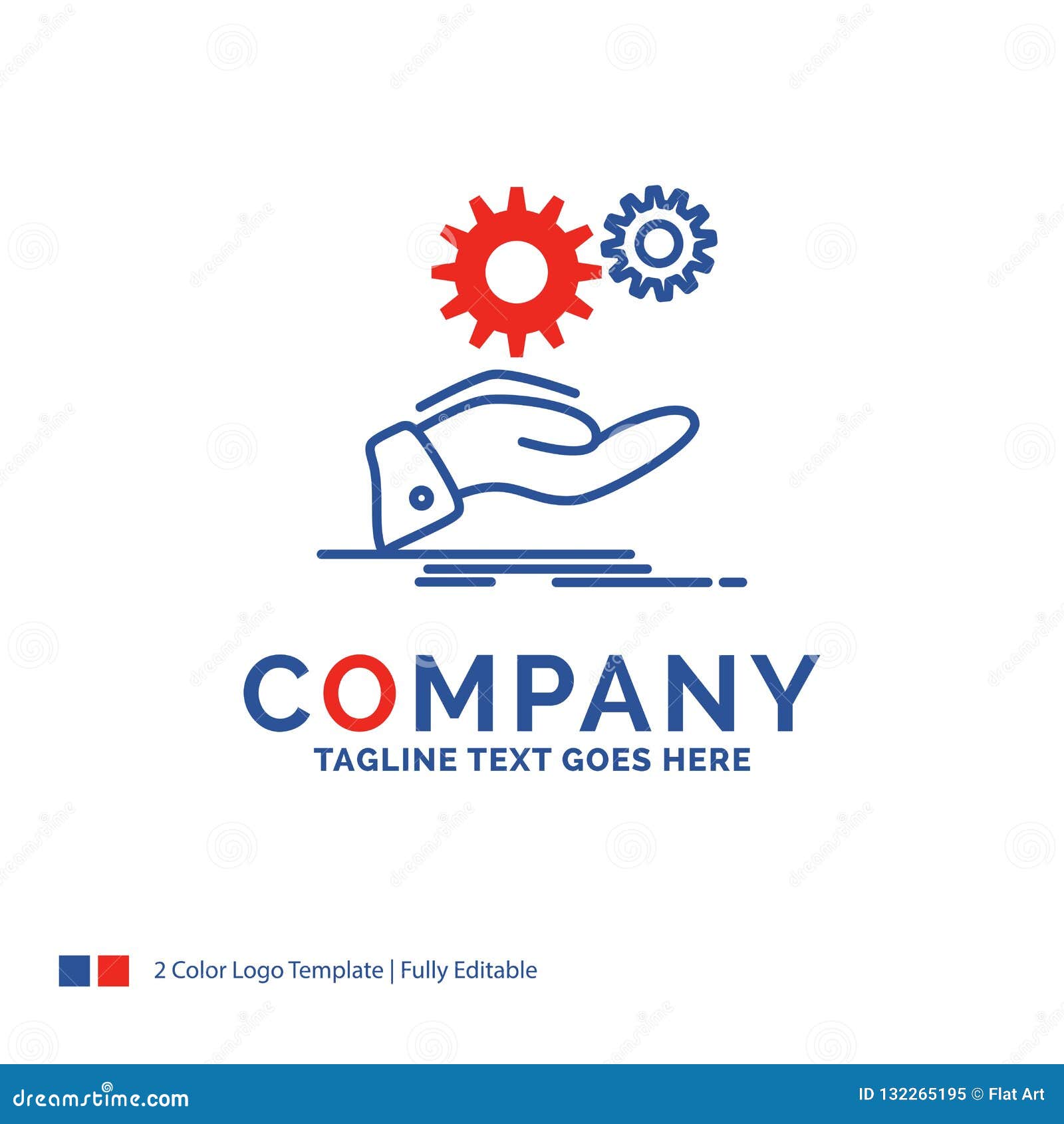 Company Name Logo Design For Solution Hand Idea Gear Service Stock Vector Illustration Of Hands Science 132265195