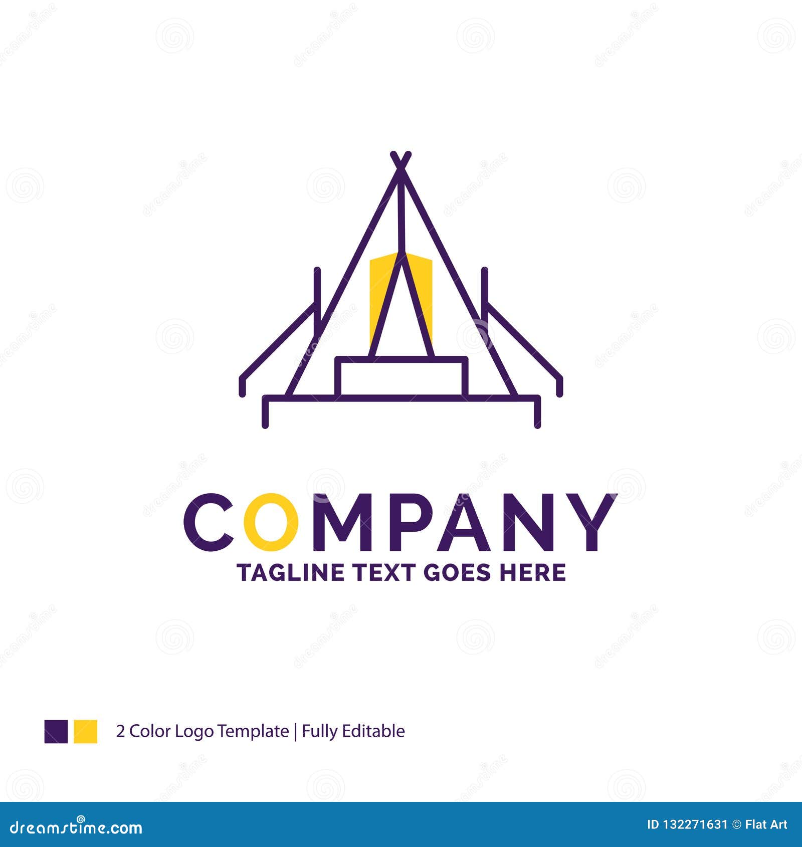 Company Name Logo Design For Tent Camping Camp Campsite Outd Stock