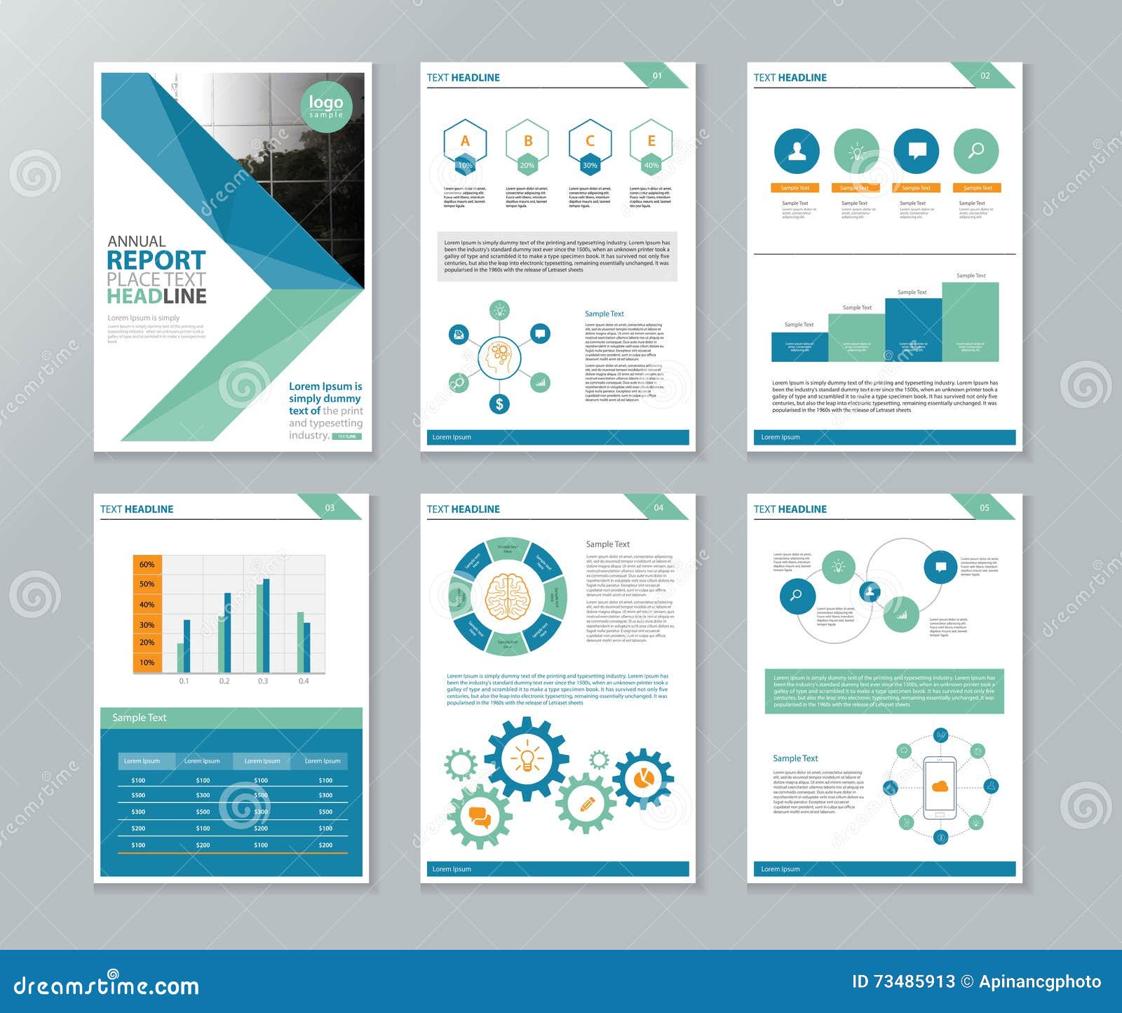 Company Annual Report Template from thumbs.dreamstime.com