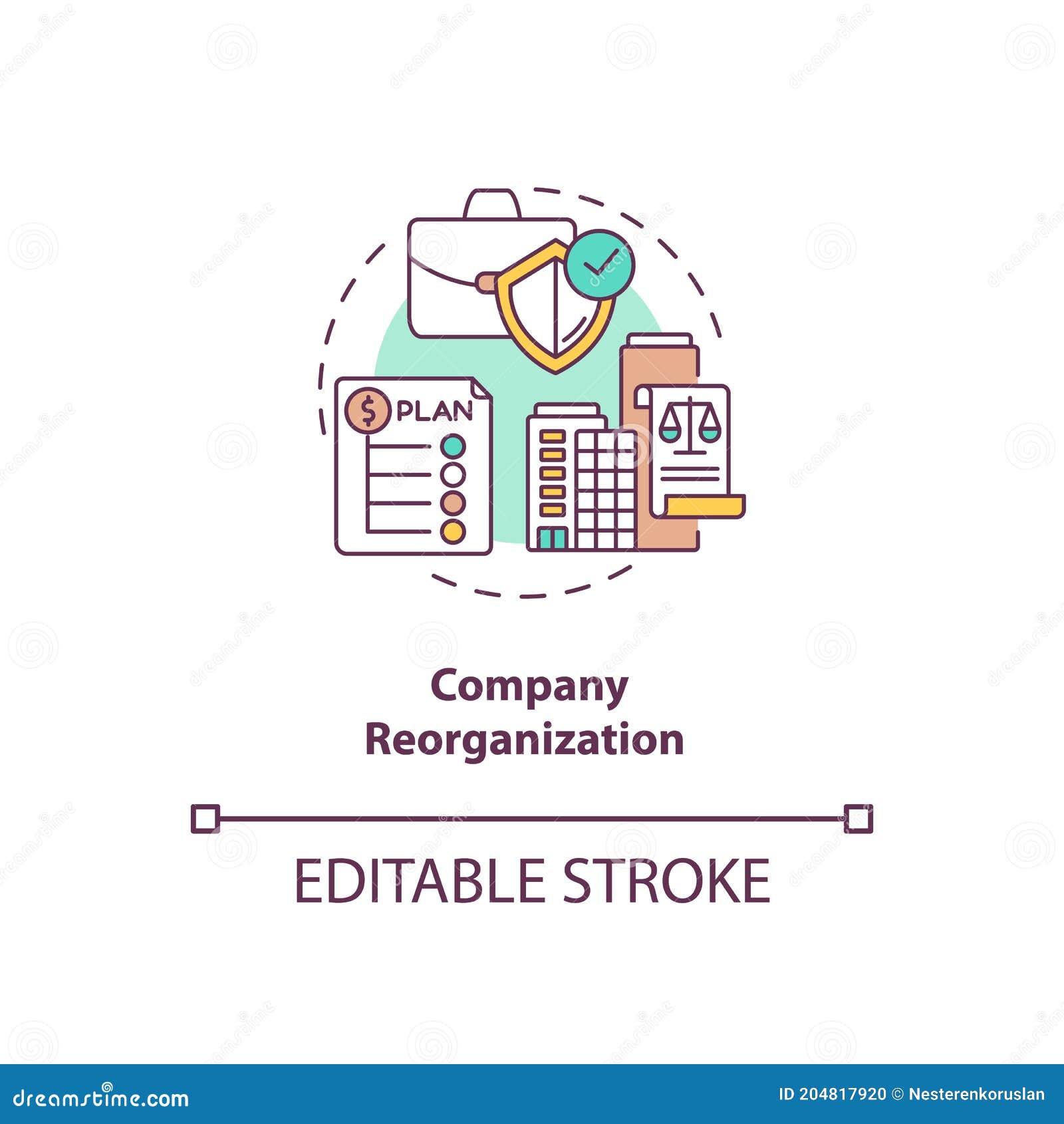 Company Reorganization Concept Icon Stock Vector - Illustration of Within Business Reorganization Plan Template