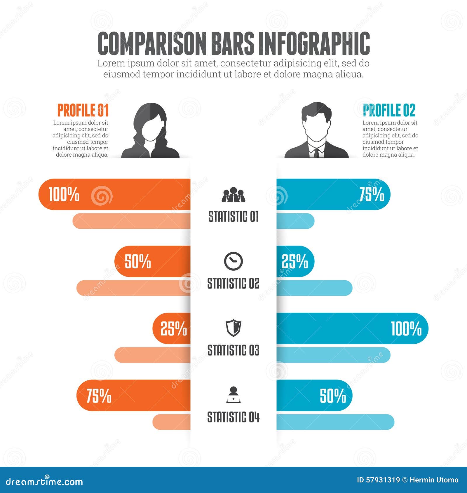 comparison bars infographic