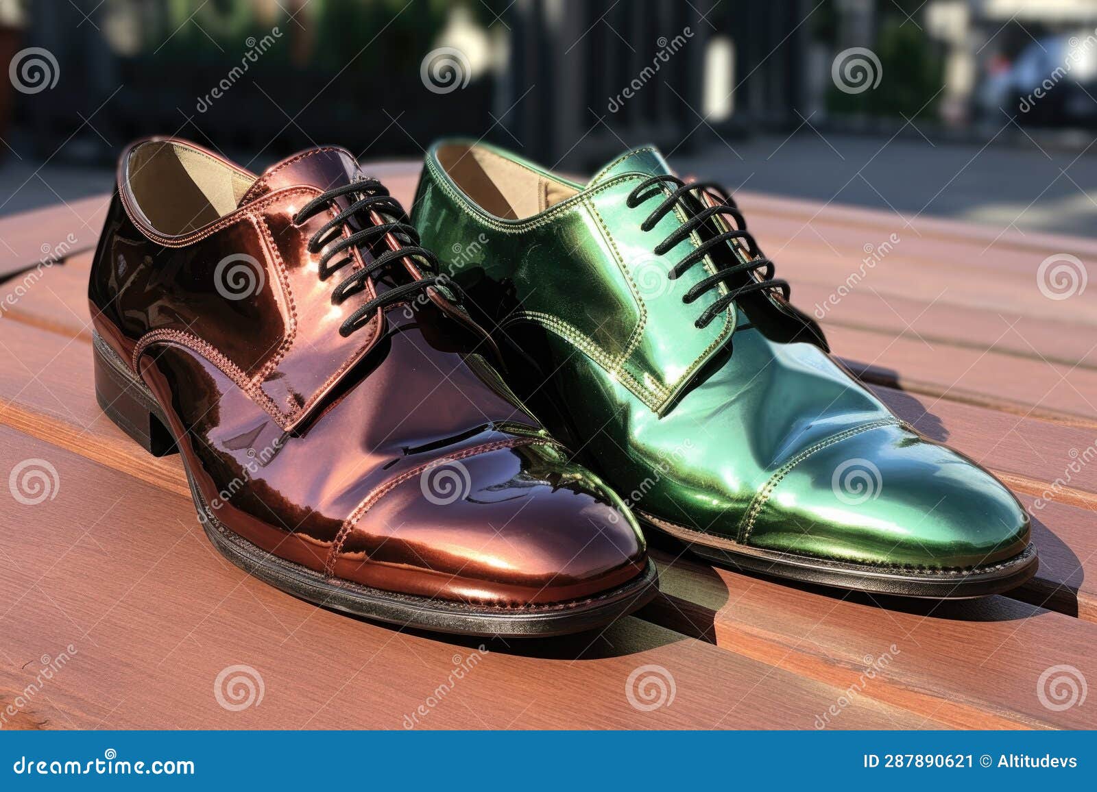 Before and after Comparison of Dull and Shiny Shoes Stock Image Image