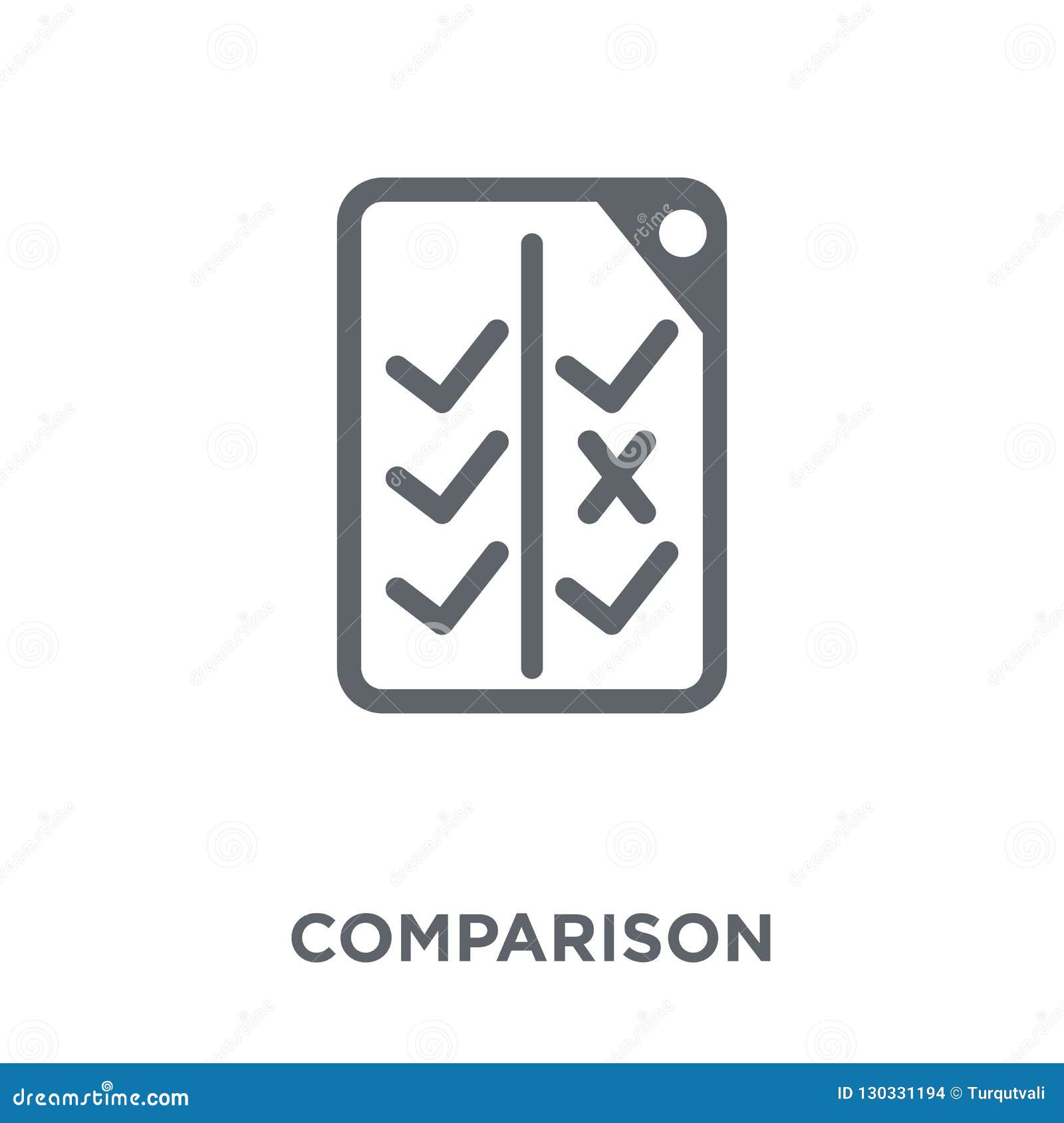 comparison icon from startup collection.