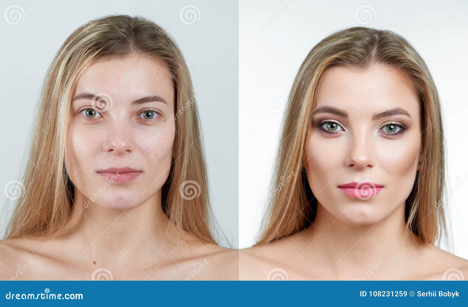 Girl without makeup