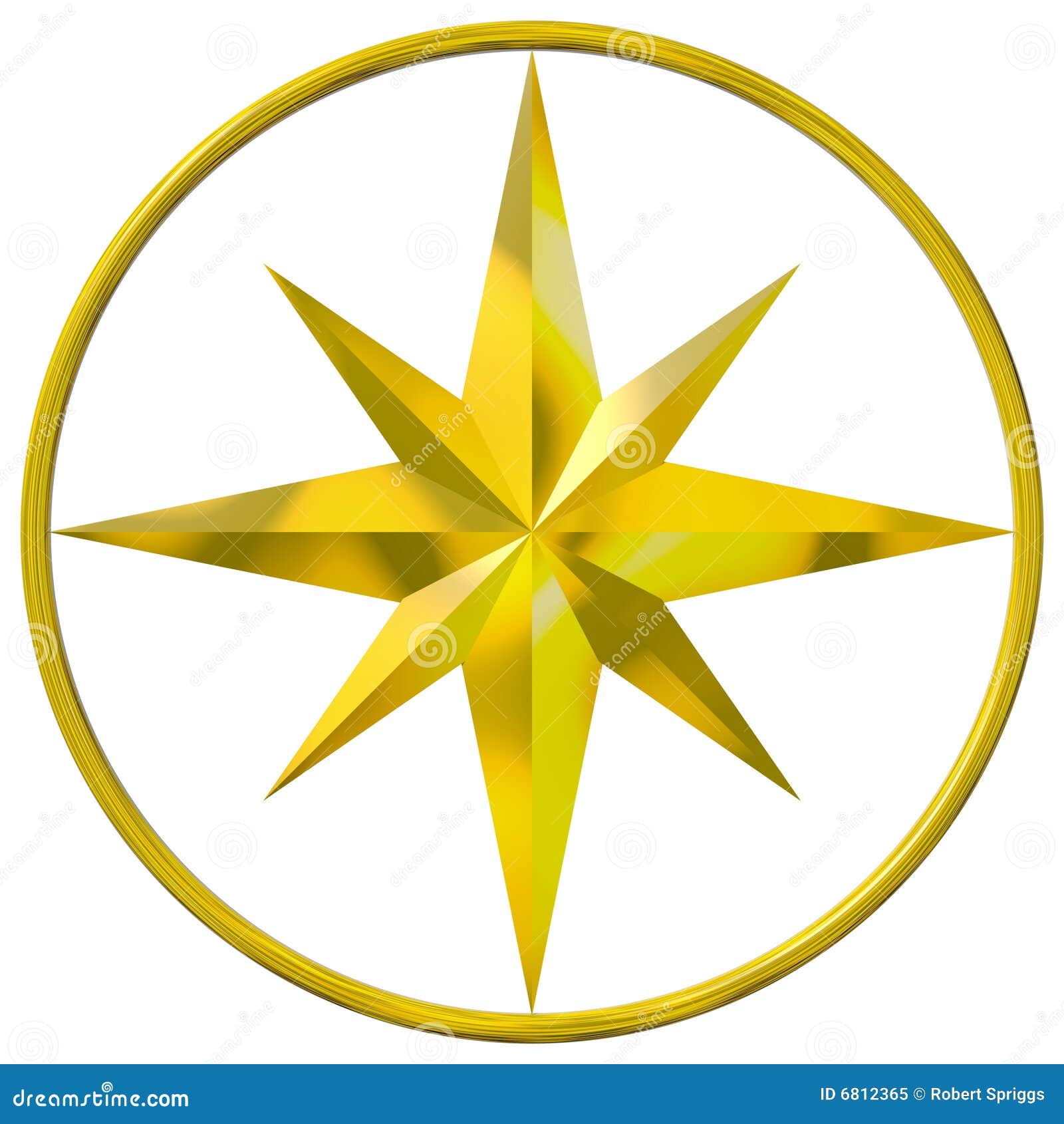 Compas d'or illustration stock. Illustration du très, latitude 6812365
