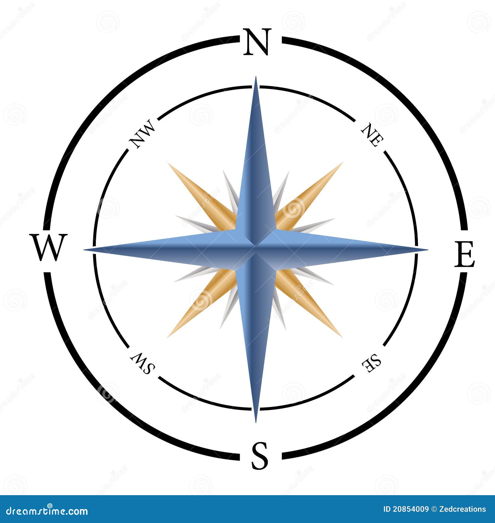 Compass Stock Vector Illustration Of Magnetic North