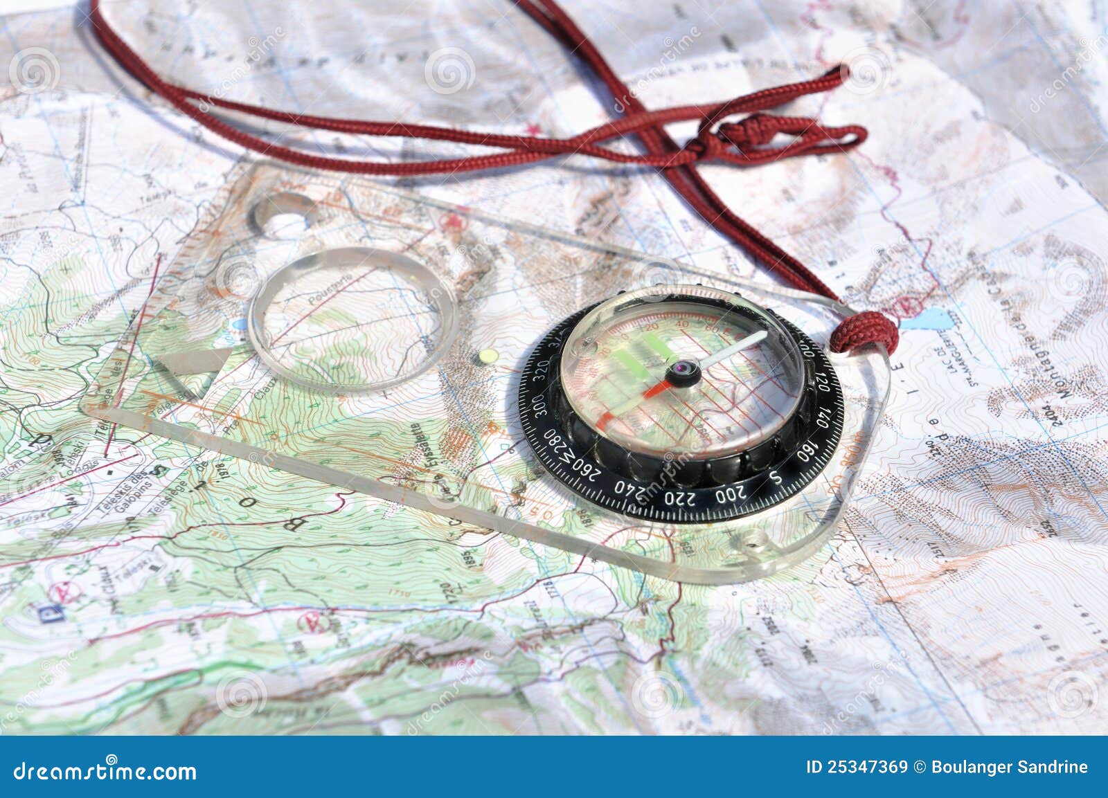 Compass card on long hikes stock image. Image of footpath 25347369