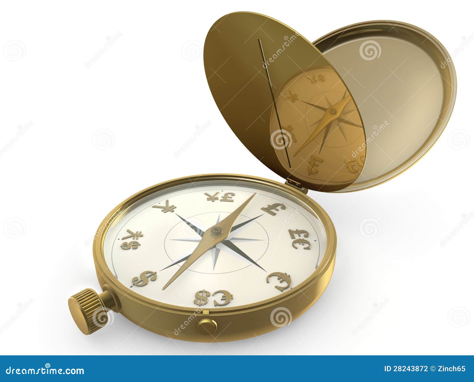 Compass and currency stock illustration. Illustration of euro 28243872