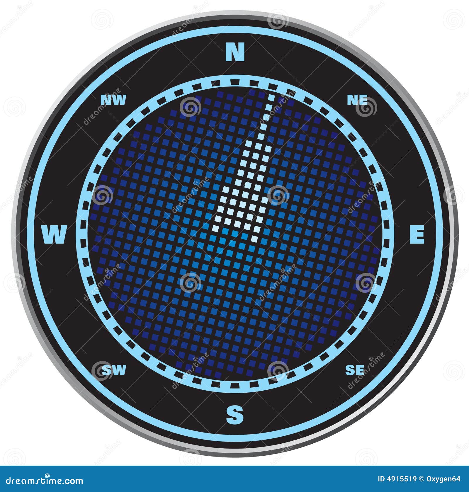 Compass digital display stock vector. Illustration of degree 4915519