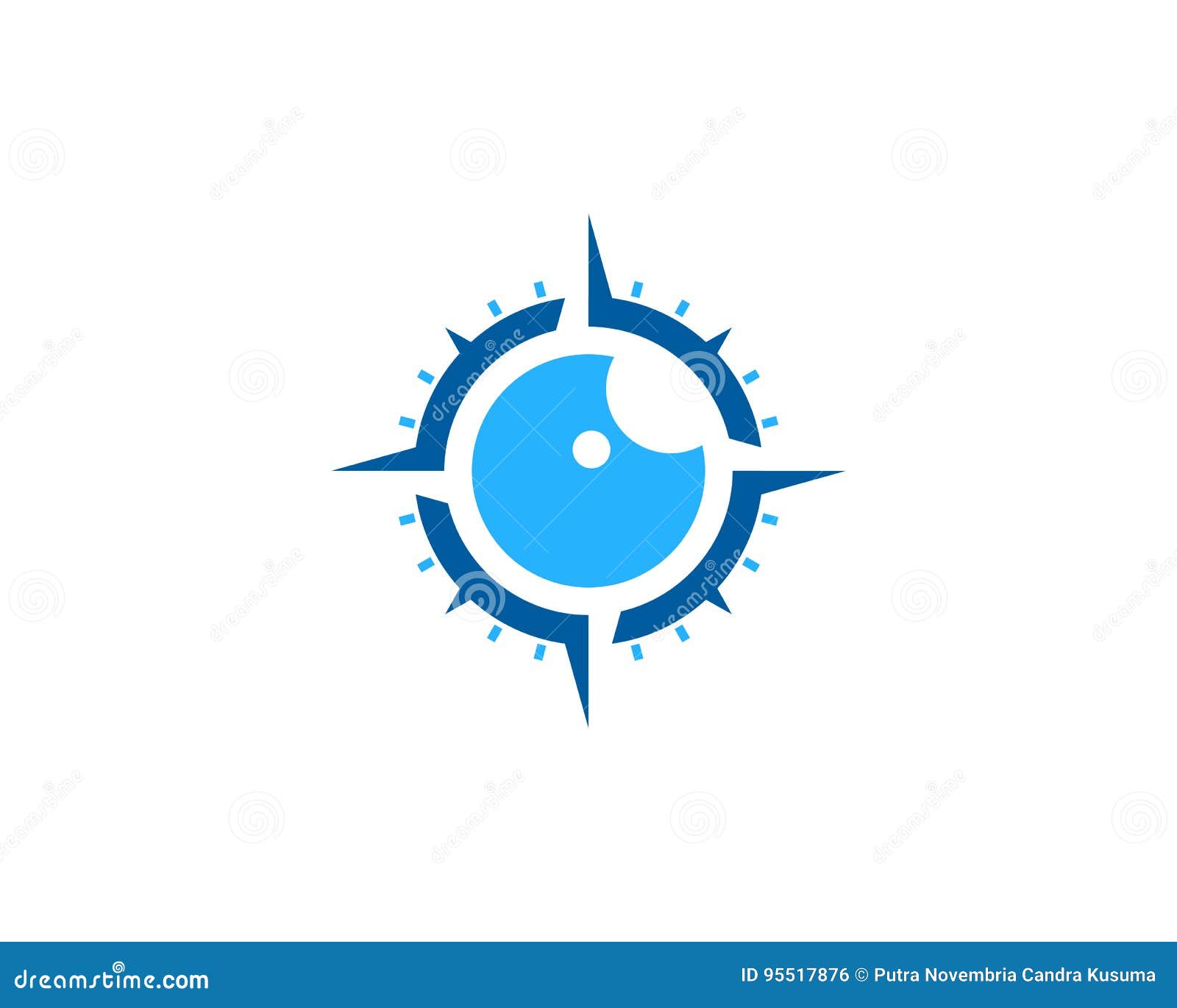 Compass Eye Icon Logo Design Element Stock Vector Illustration of