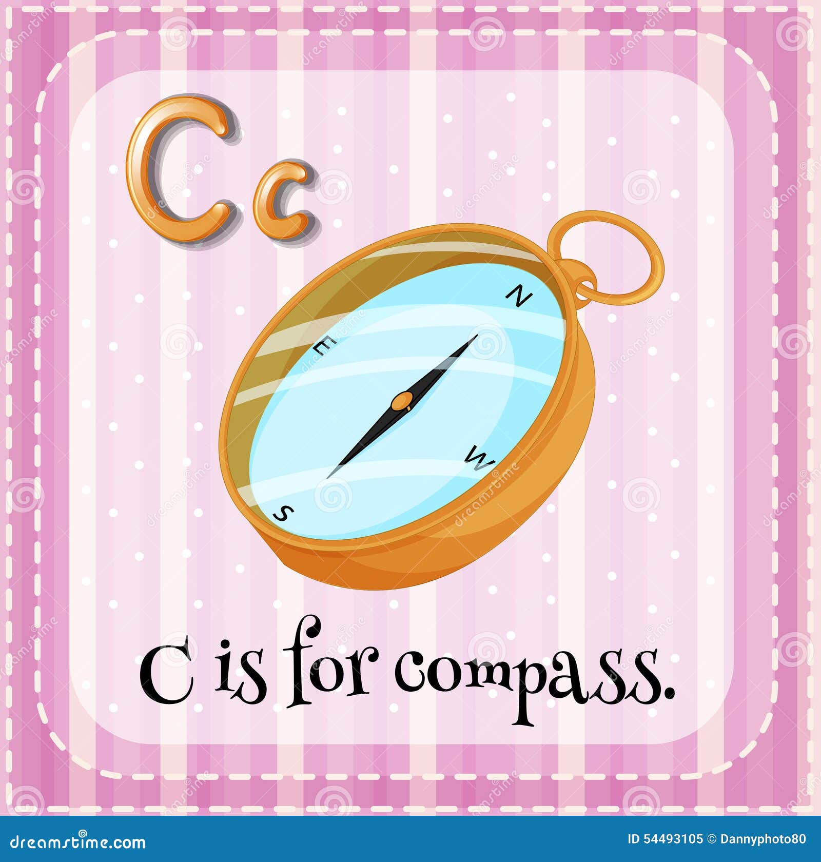 Compass stock vector. Image of kids, english, phonic 54493105
