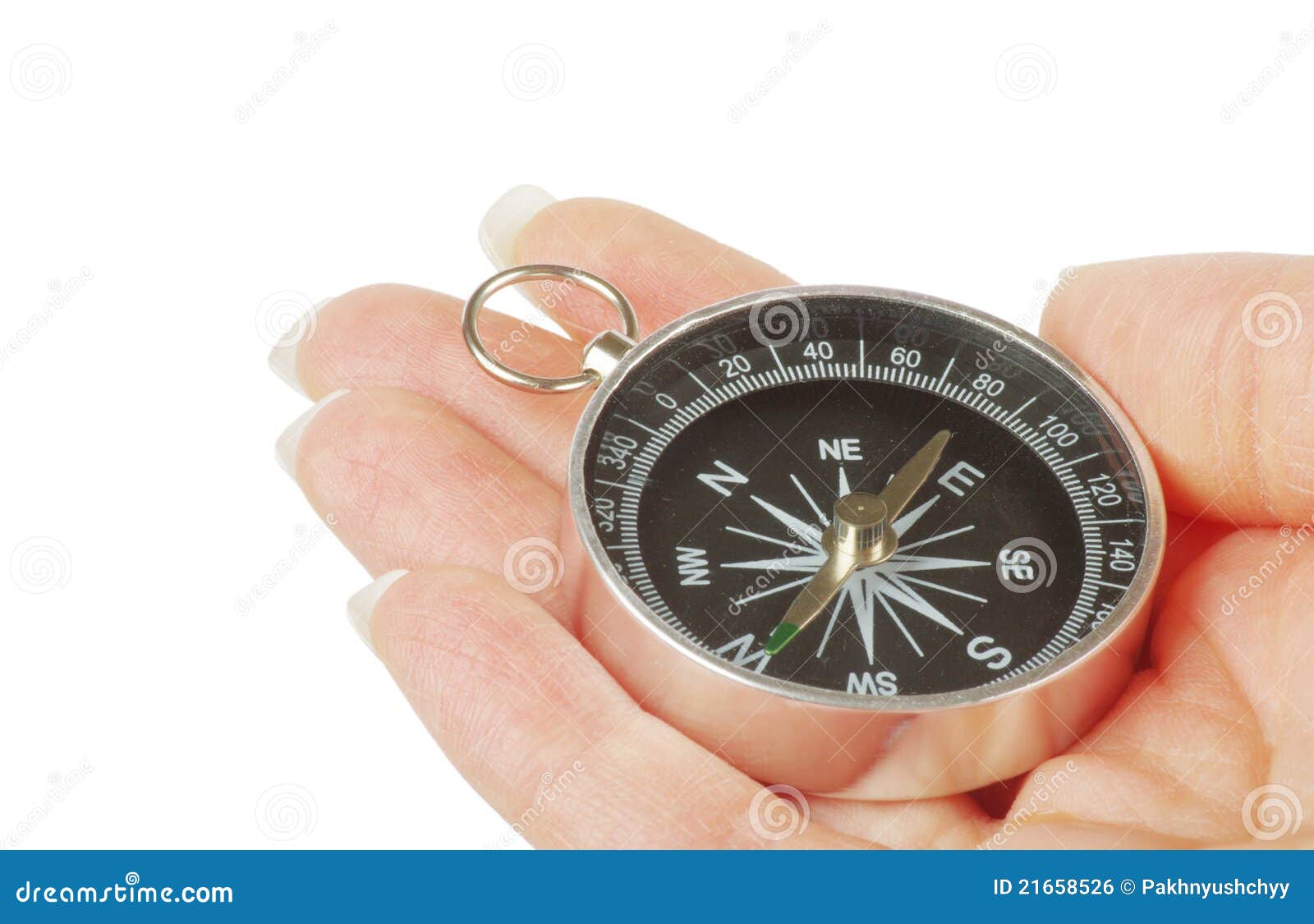 Hand Holding Compass. Online Booking Stock Image - Image of holiday, money:  153857823