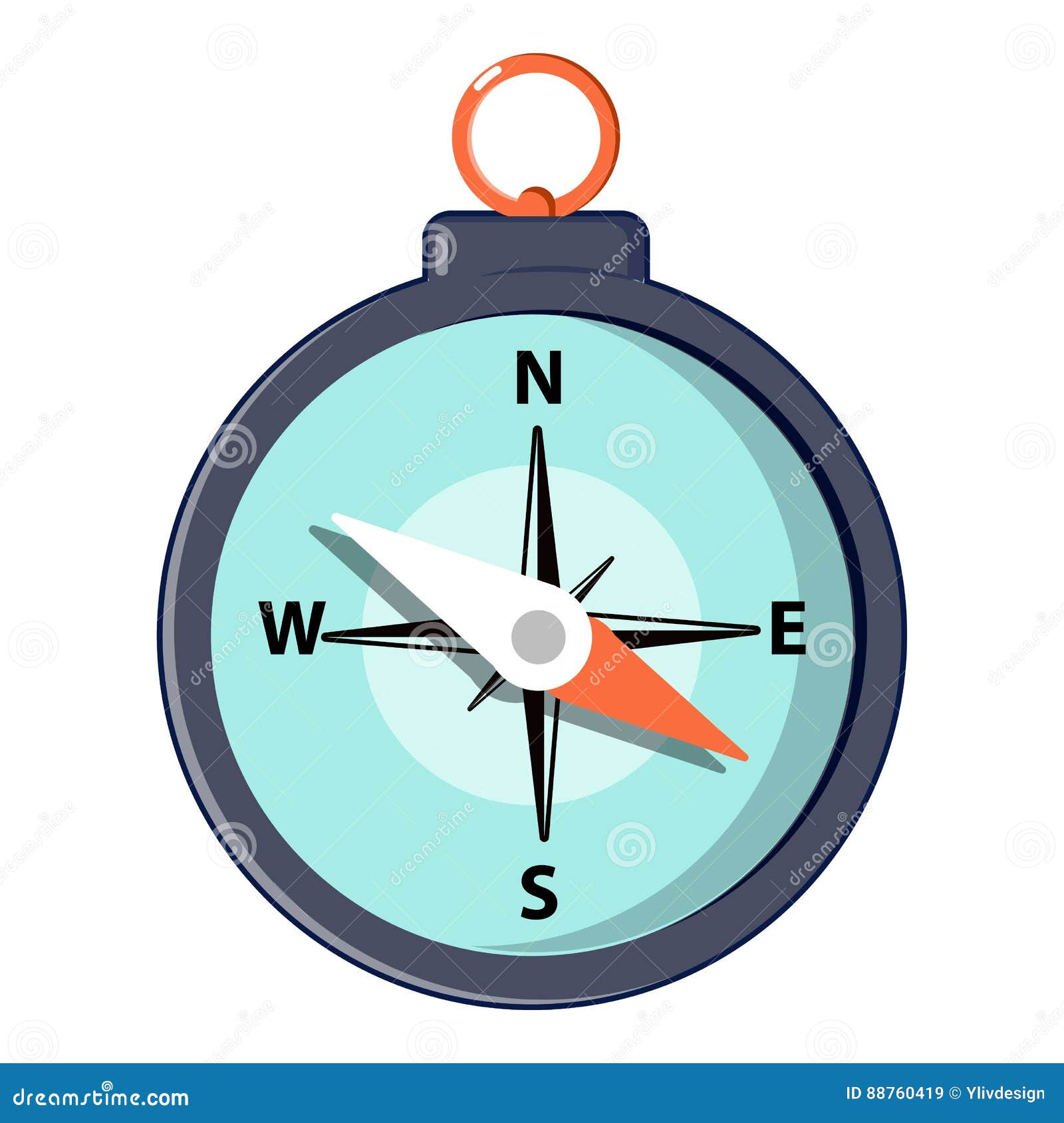 Compass Icon, Cartoon Style Stock Vector - Illustration of sign