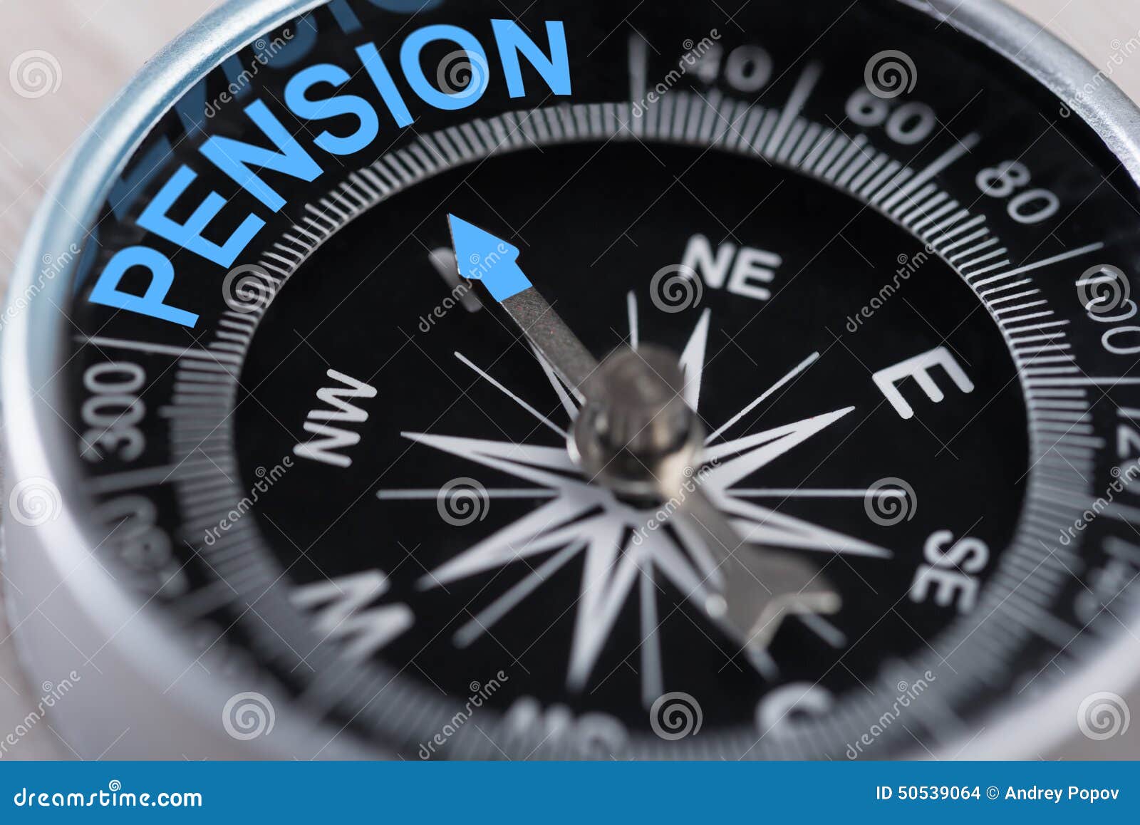 Compass indicating pension stock photo. Image of business 50539064