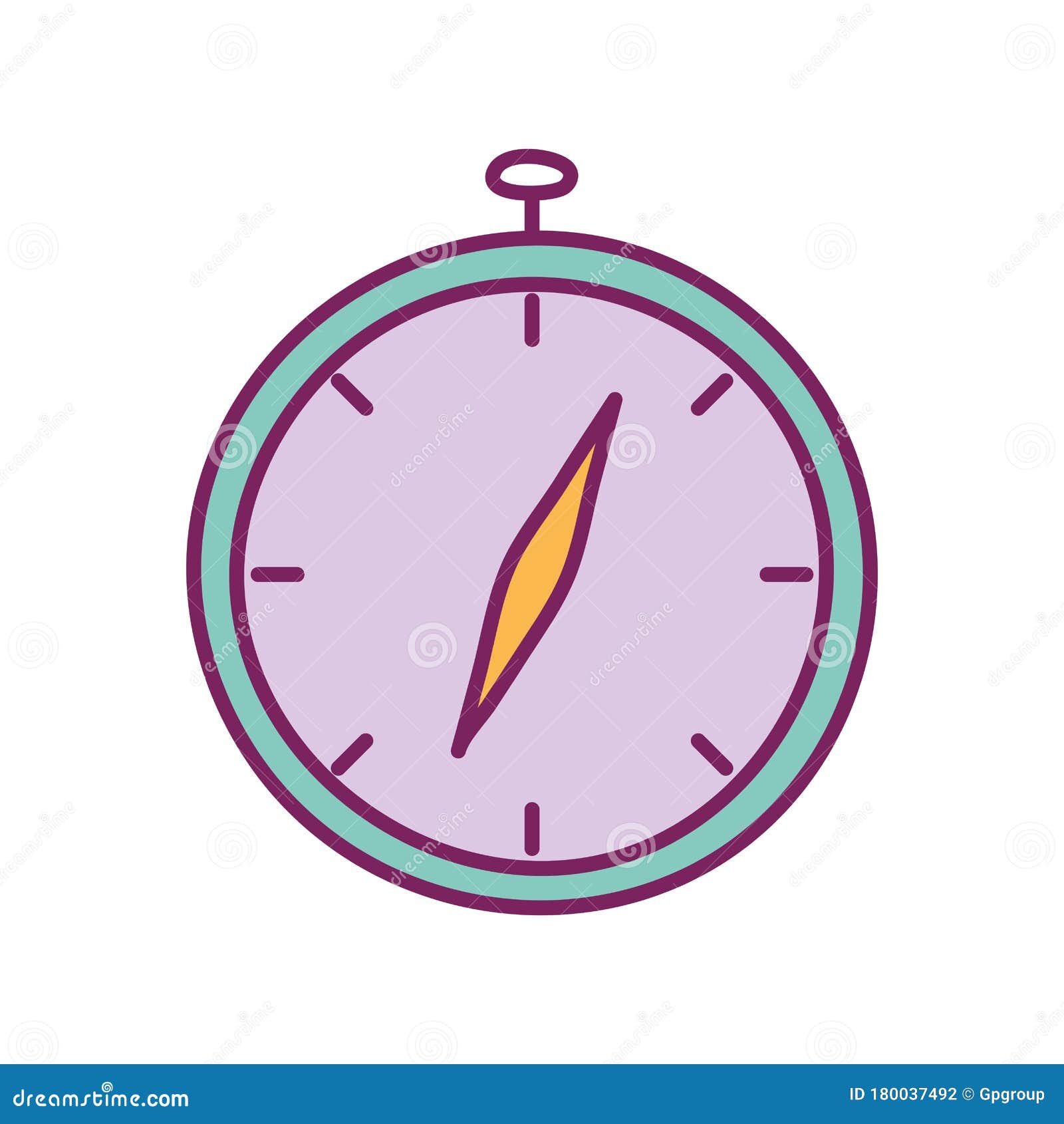  compass line and fill style icon  