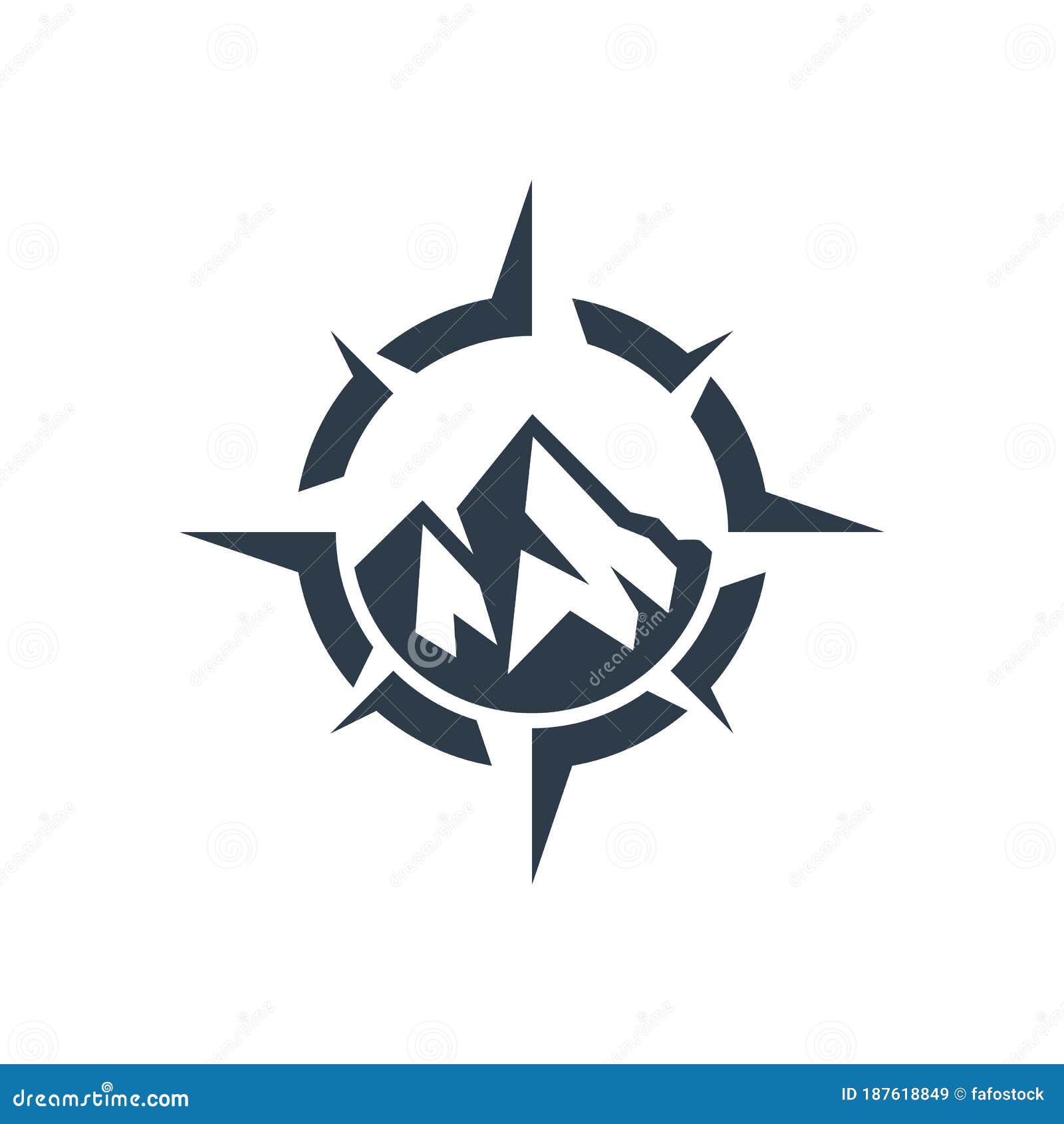 Compass Logo Design Template Stock Vector Illustration of flat