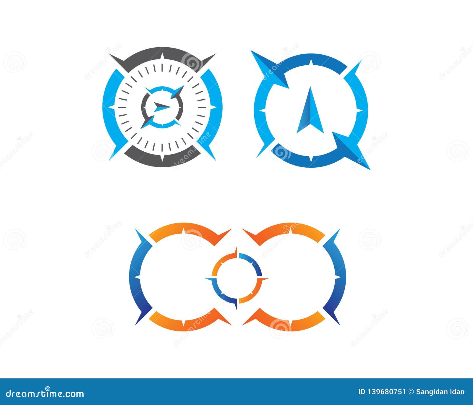 Compass Logo Icon Vector Template Stock Vector Illustration of vector