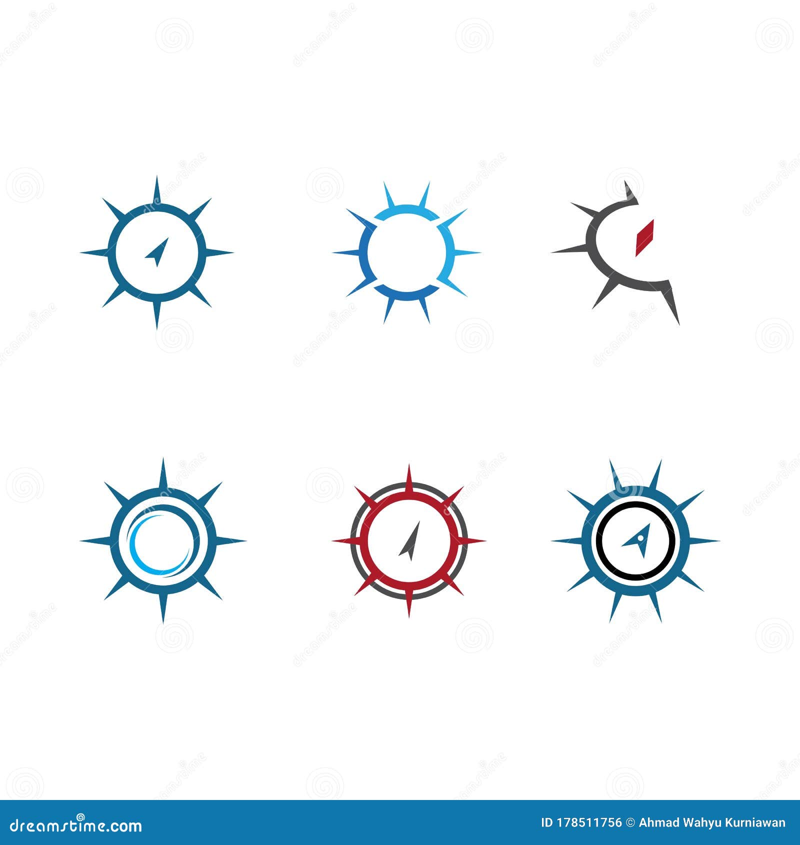 Compass Logo Stock Vector Illustration Of South West