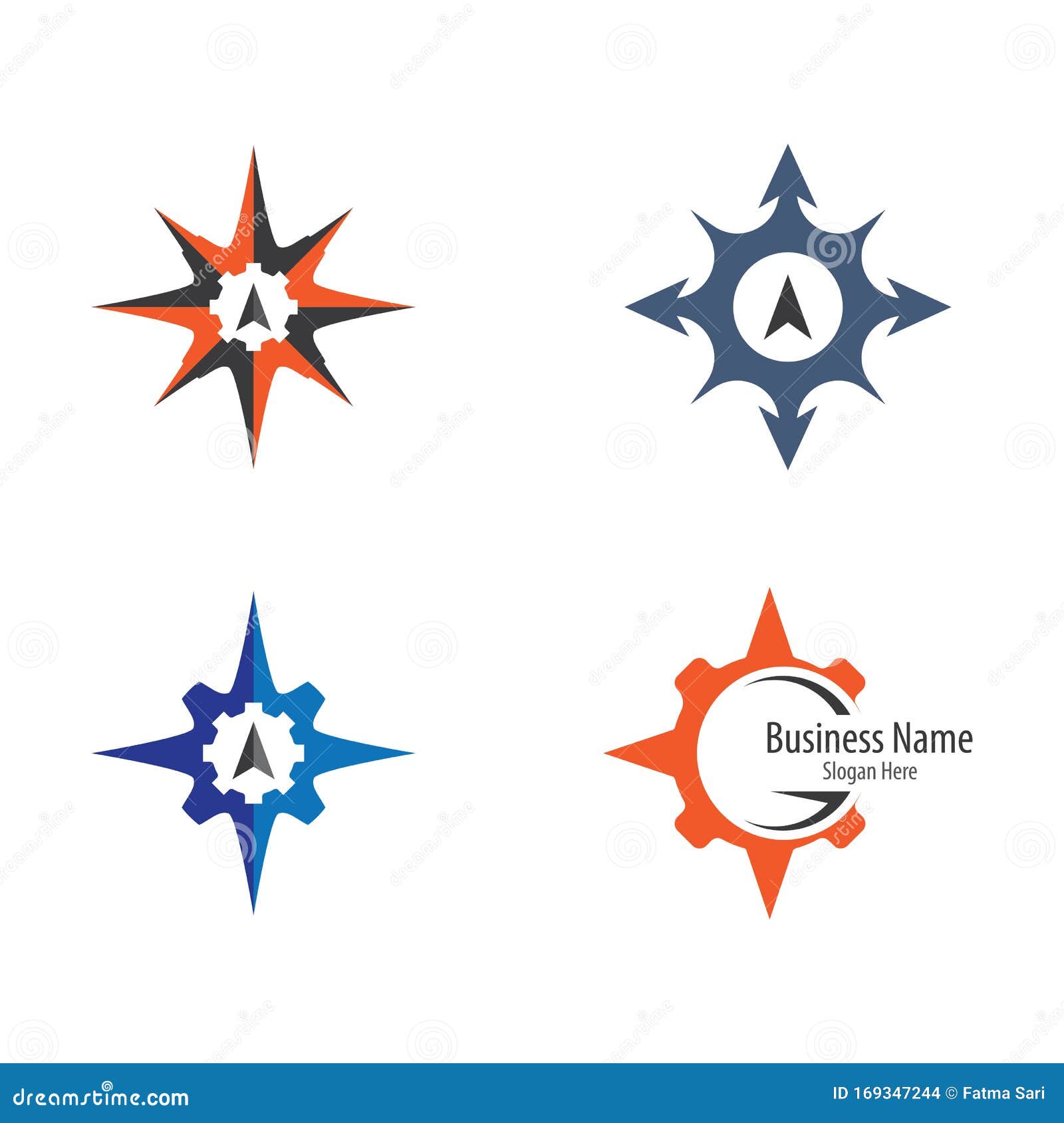Compass Logo Vektor Symbol Vektor Abbildung Illustration Von Logo