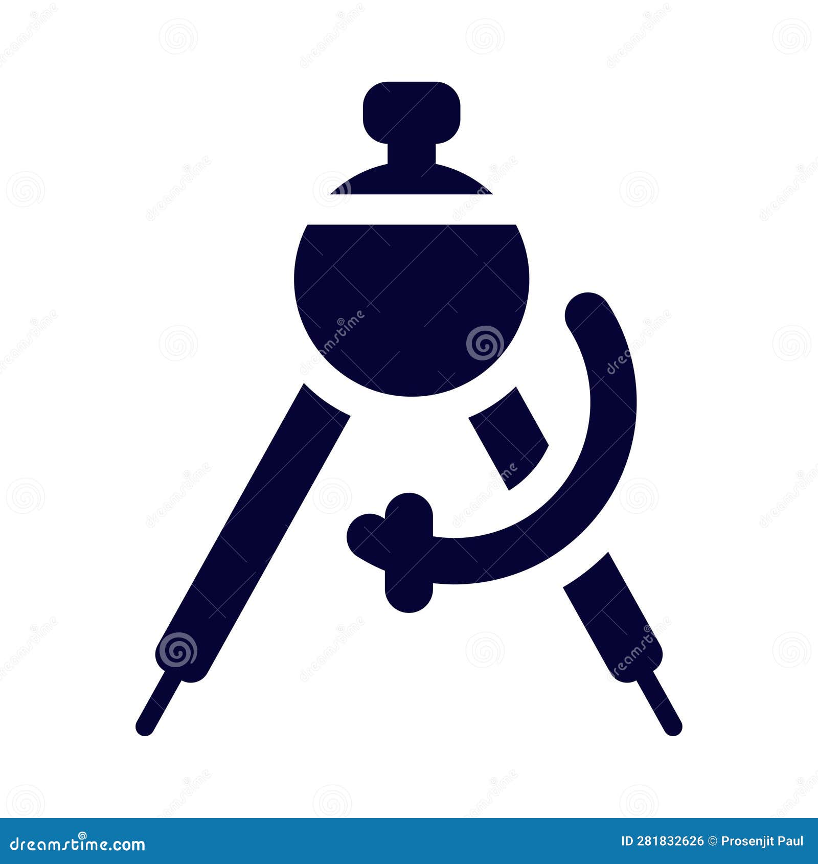 Compass Measure, Precision, Compass Drawing, Compass Tool Icon Stock